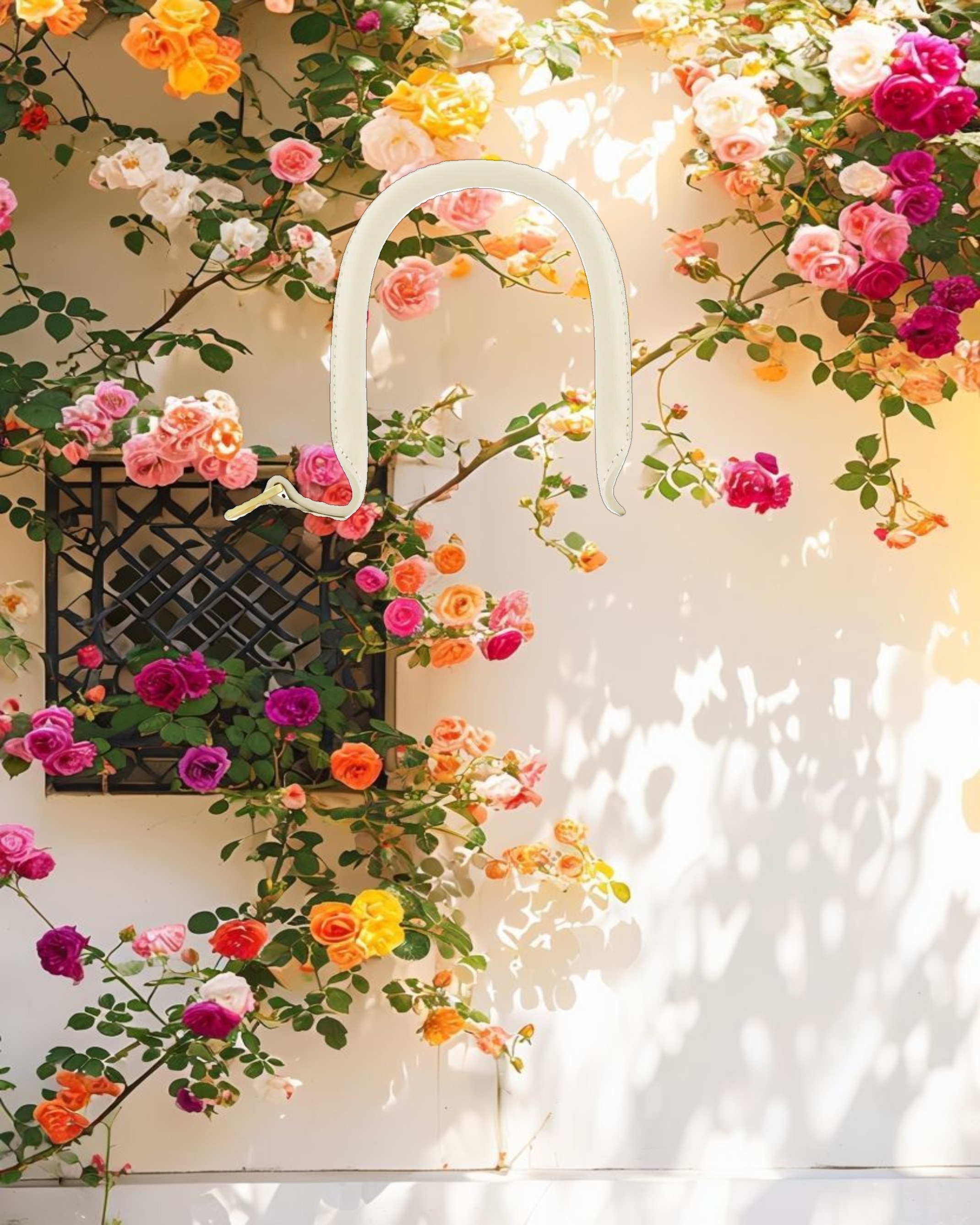 Angular Small Leather Handbag With Gold Hardware