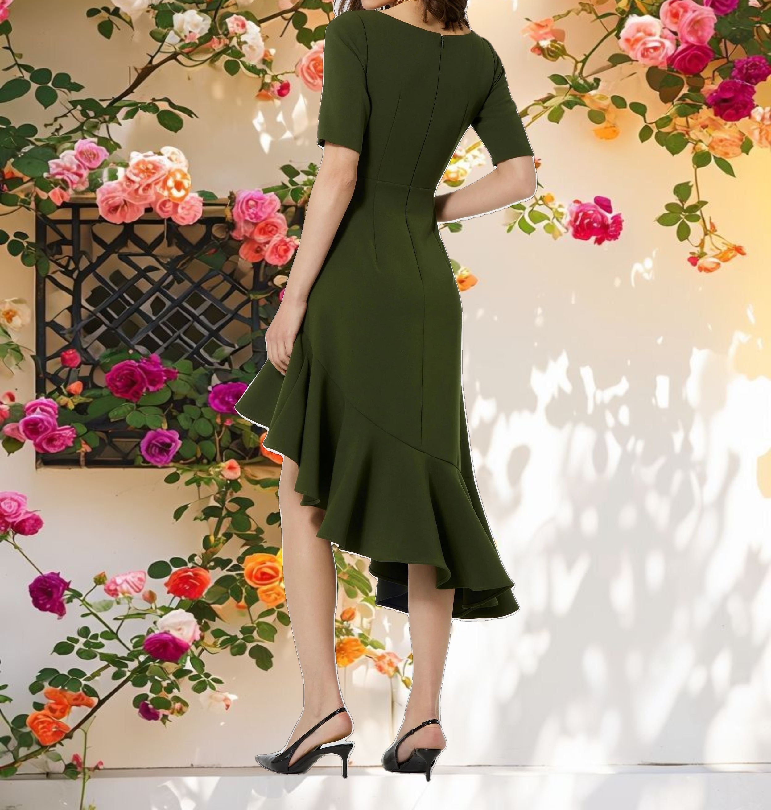 Asymmetrical Hem Dress