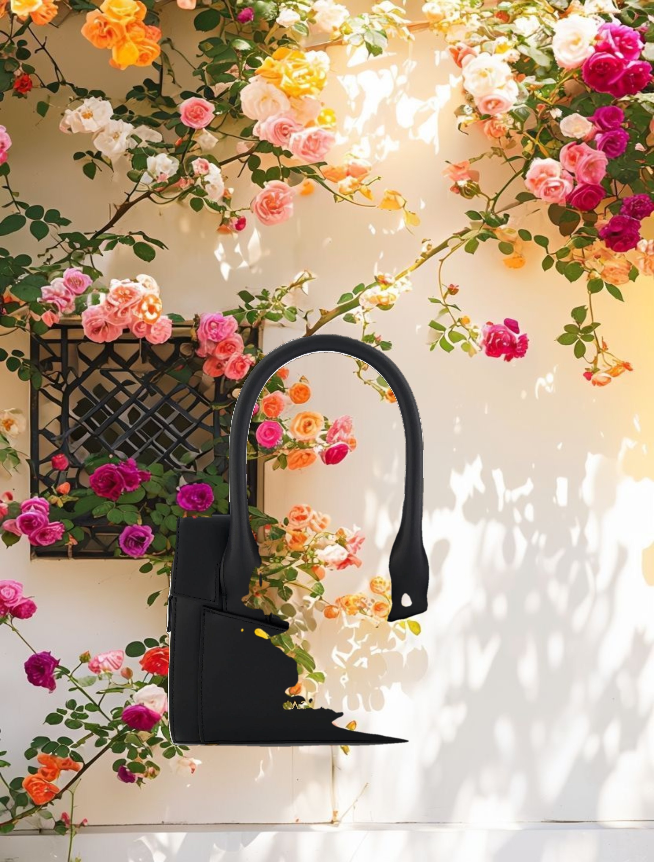 Small Leather Tote Bag With Gold Hardware