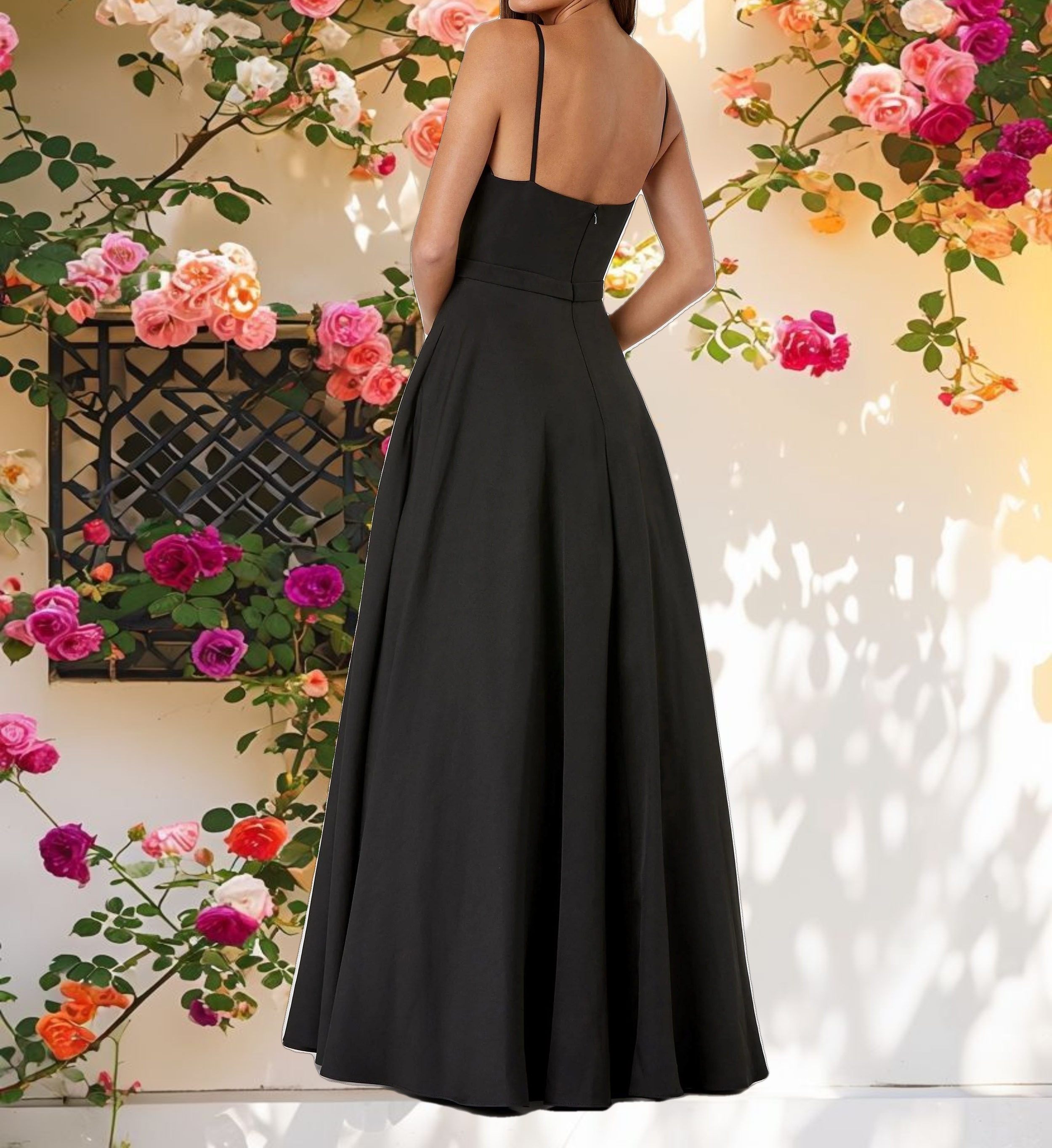 Classic A Line V Neck Ballgown