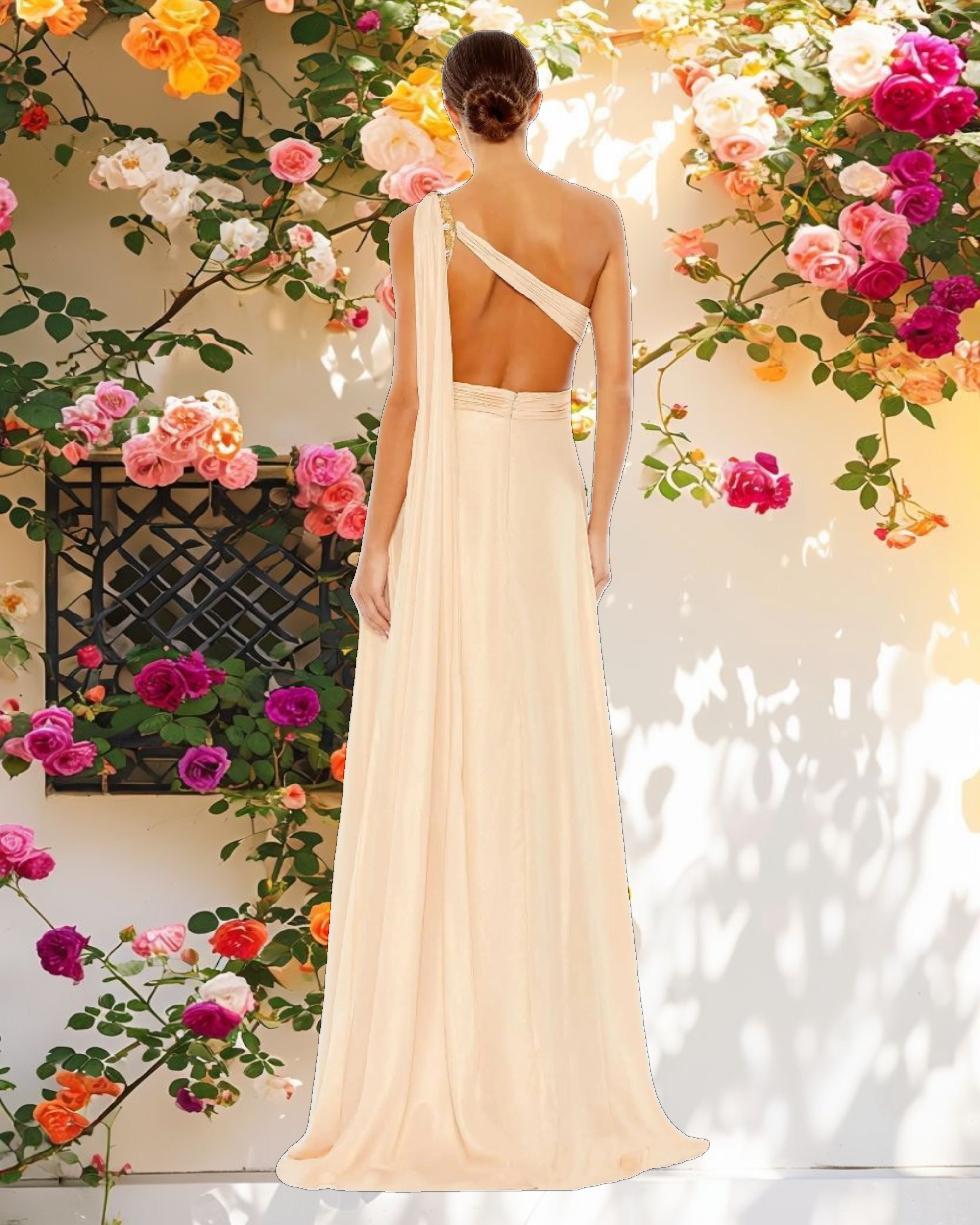 Flowy Open Back Gown