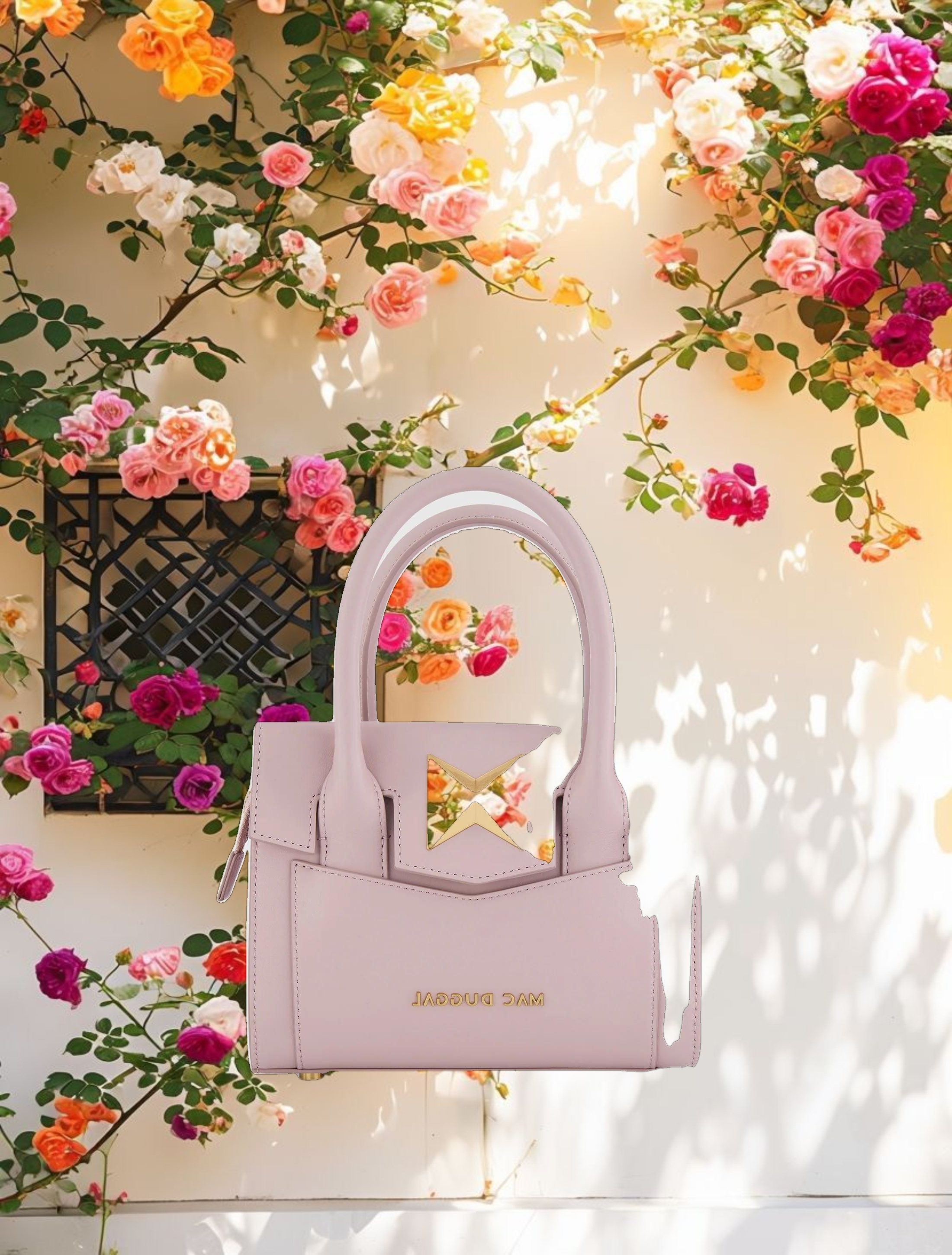 Small Leather Tote Bag With Gold Hardware