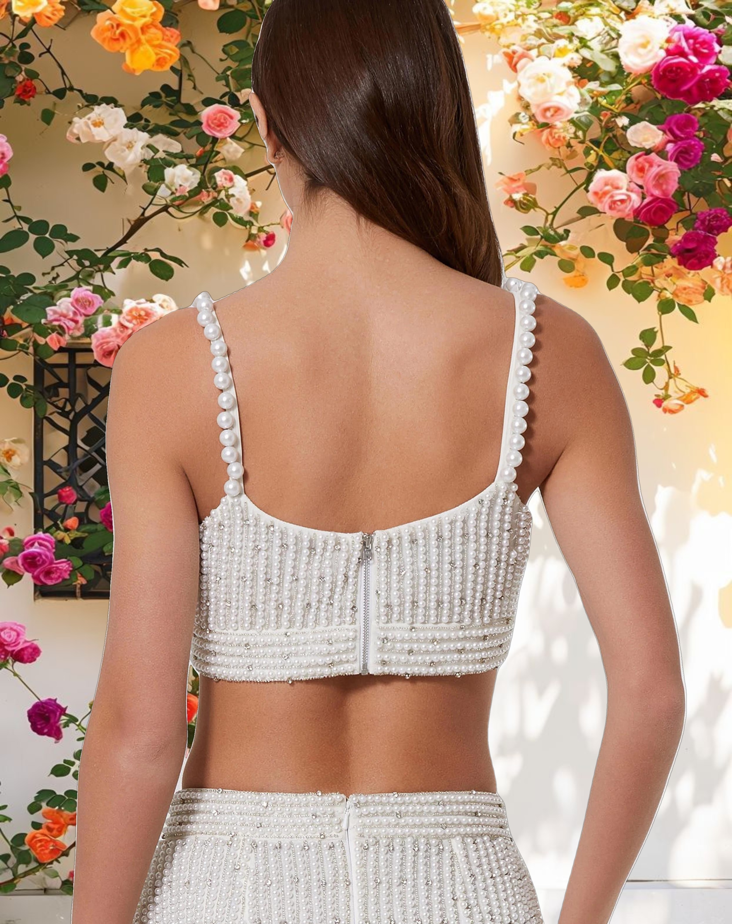 Pearl Beaded Bra Top