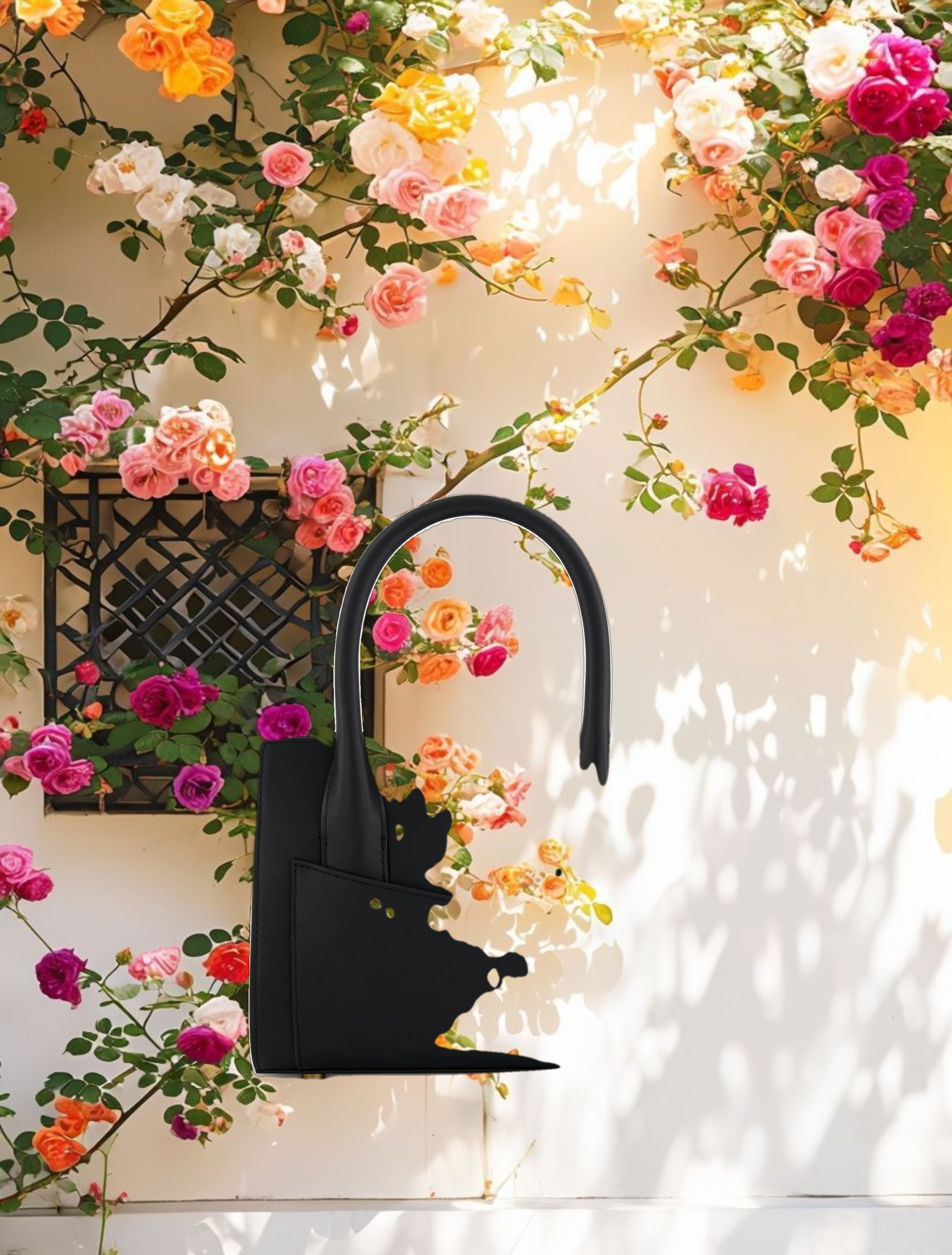 Small Leather Tote Bag With Gold Hardware