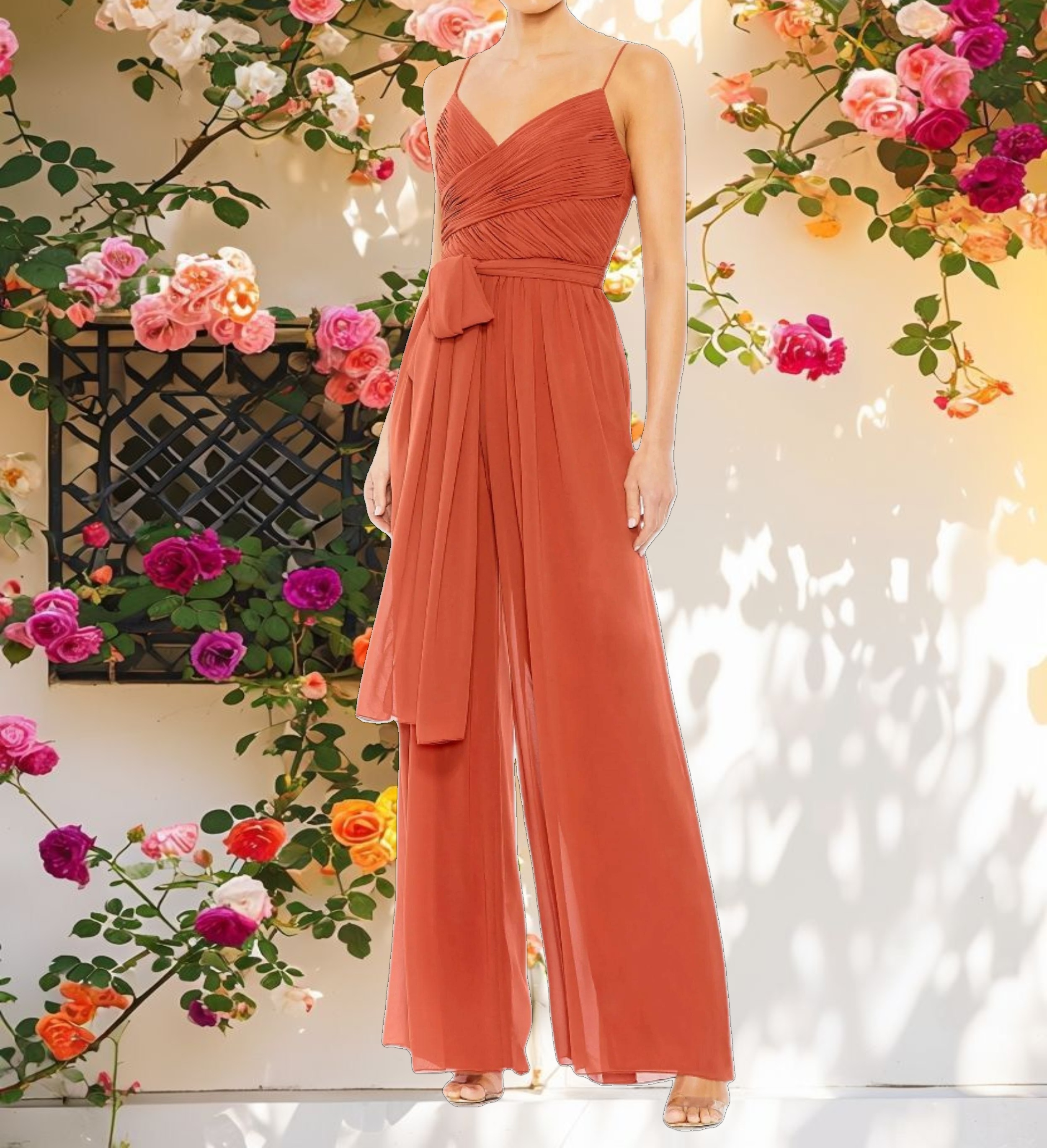 Flowy chiffon jumpsuit