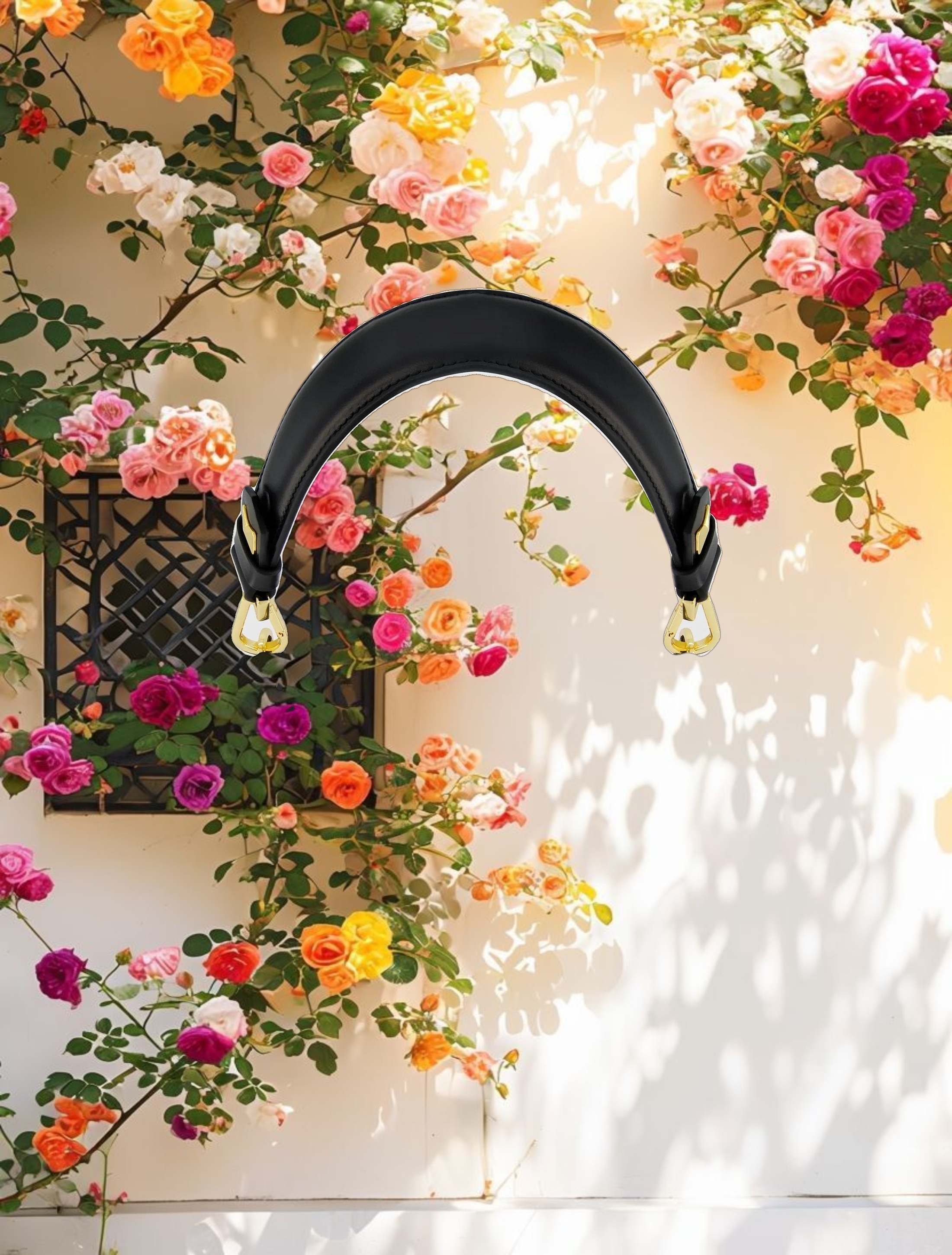 Leather Hobo Bag With Gold Hardware