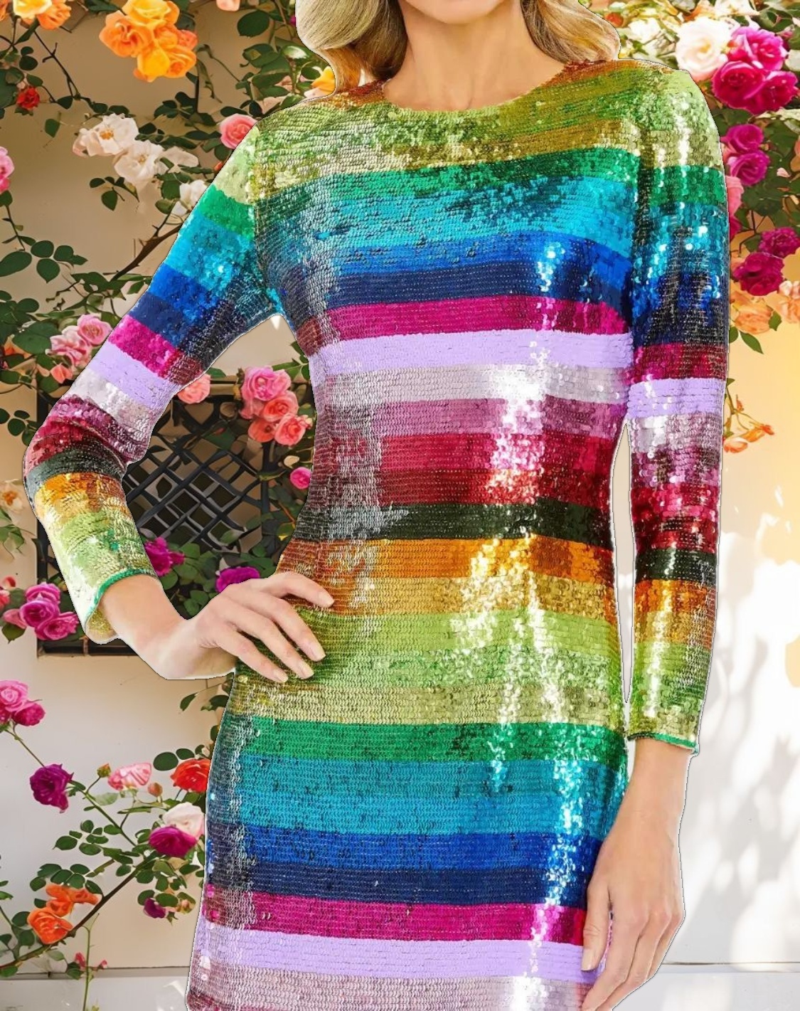 Rainbow Sequin Dress