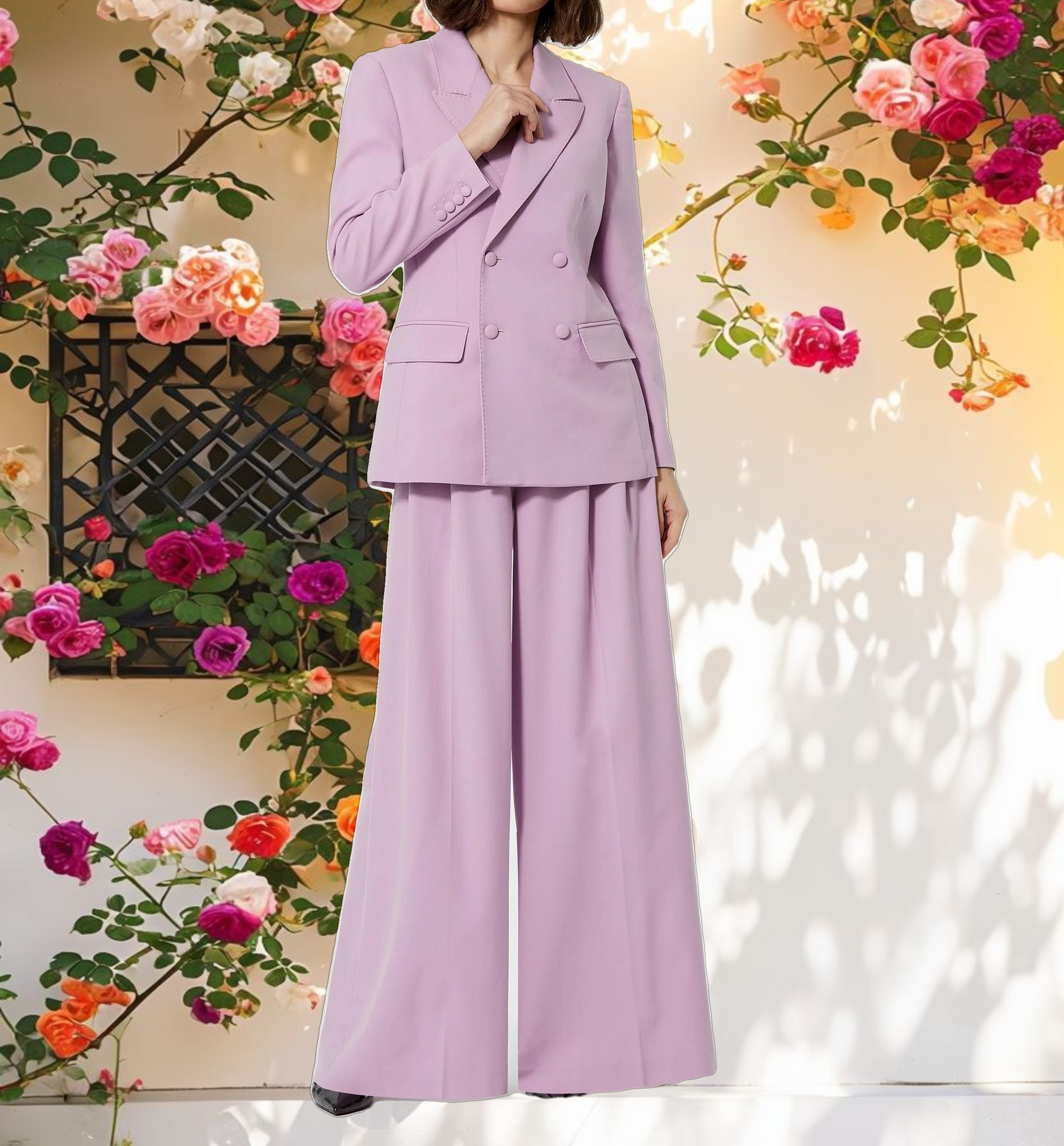 Classic Crepe Wide Leg Trouser