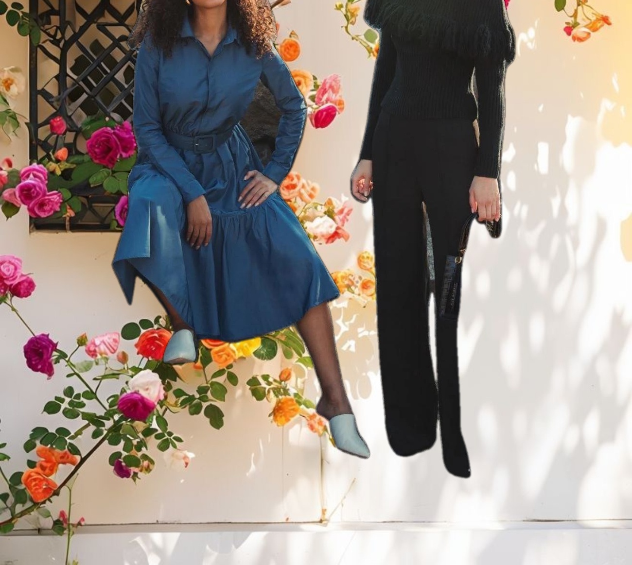 Black Off The Shoulder Fringe Knit Sweater