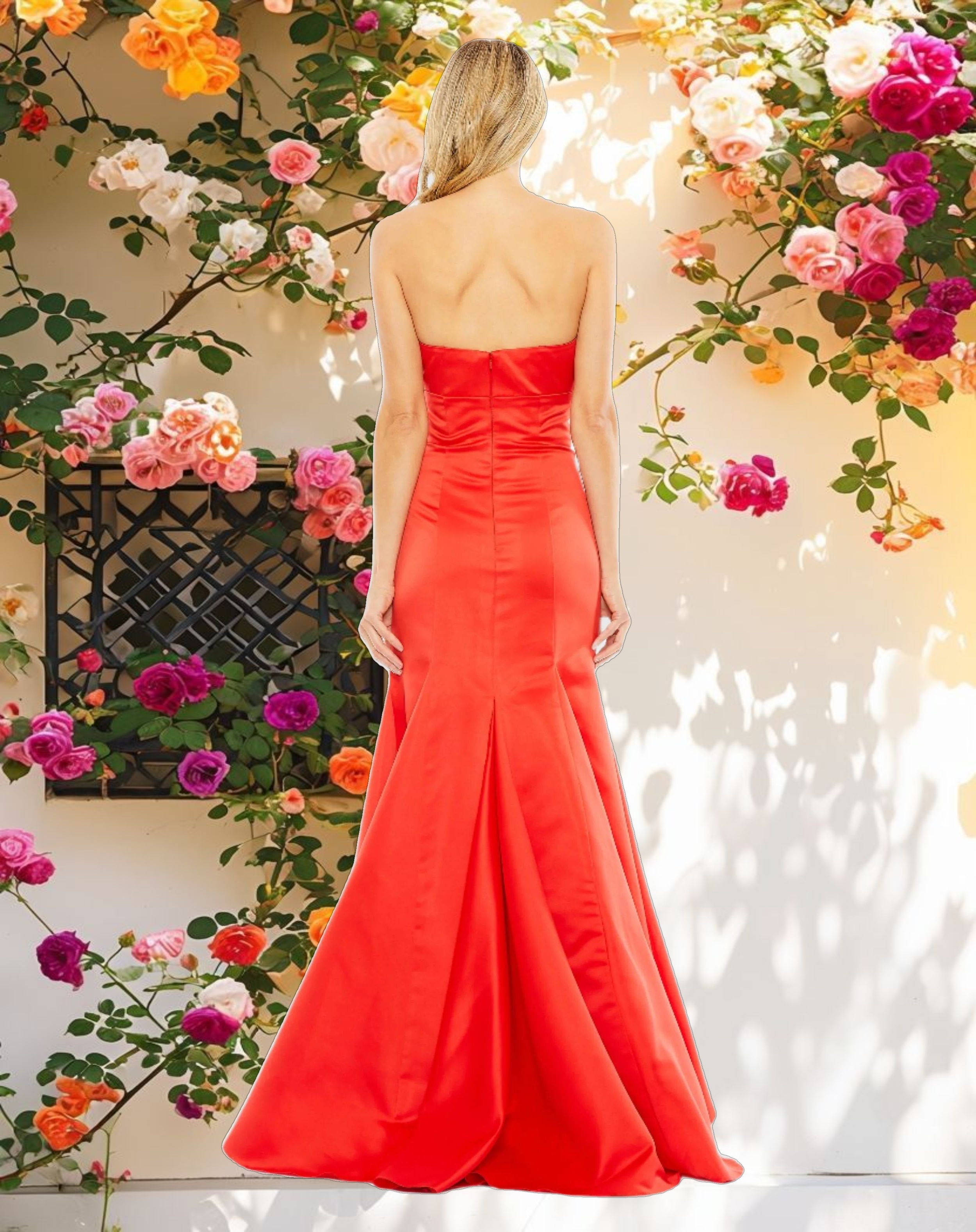 Strapless Bow Mermaid Gown