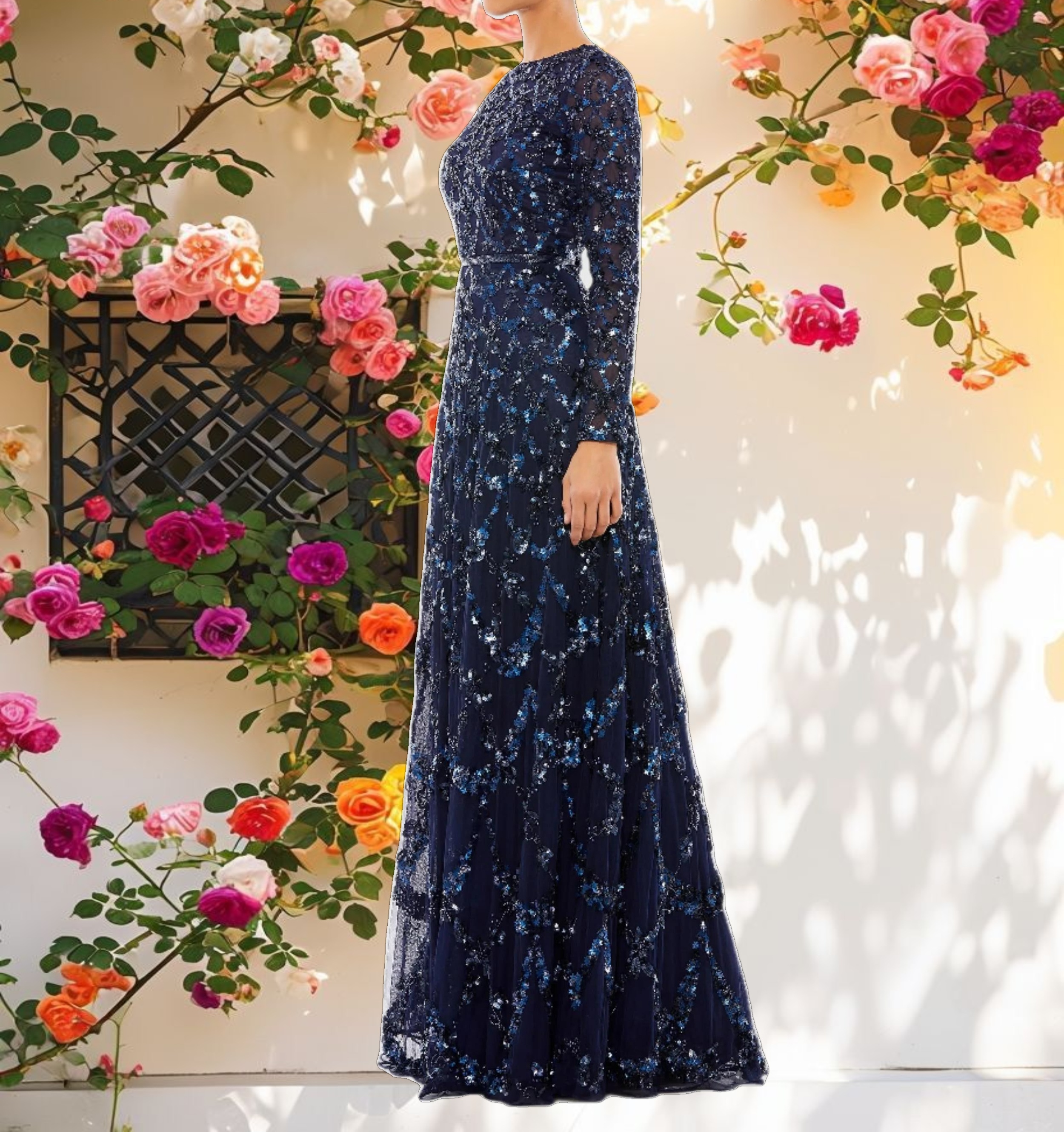 Stunning Embellished A-Line Gown