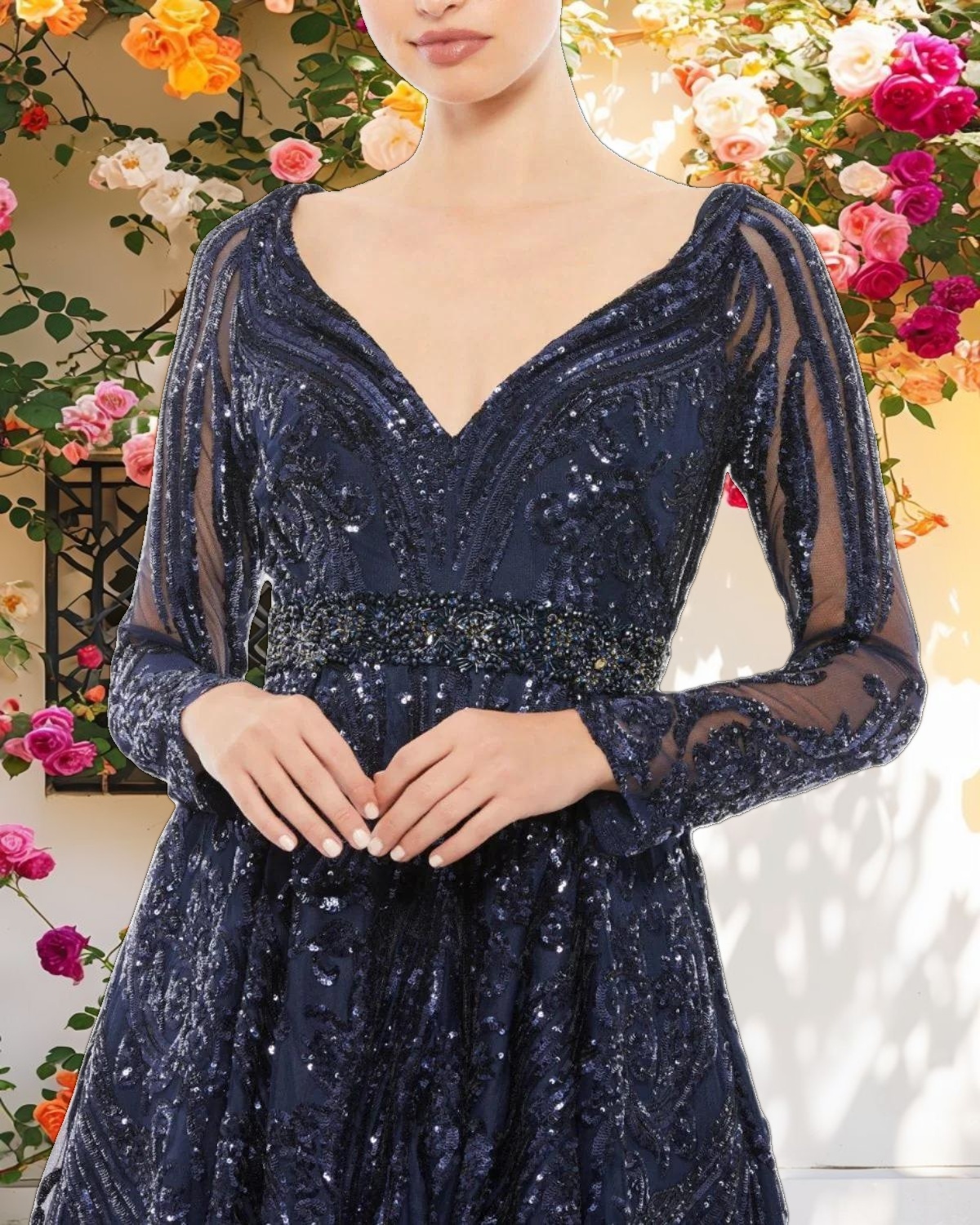 Embellished Evening Gown