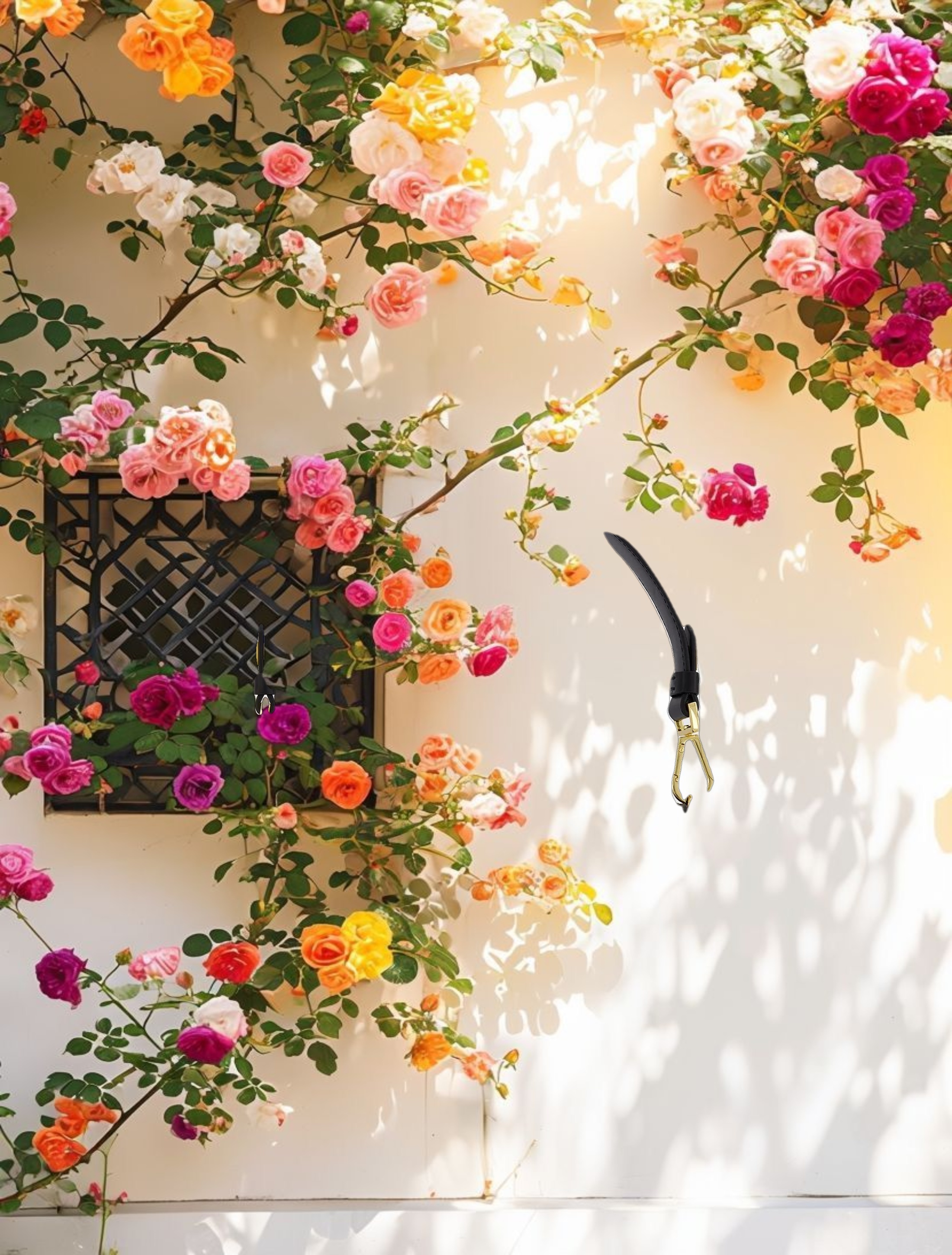 Classic Leather Shoulder Bag With Gold Hardware