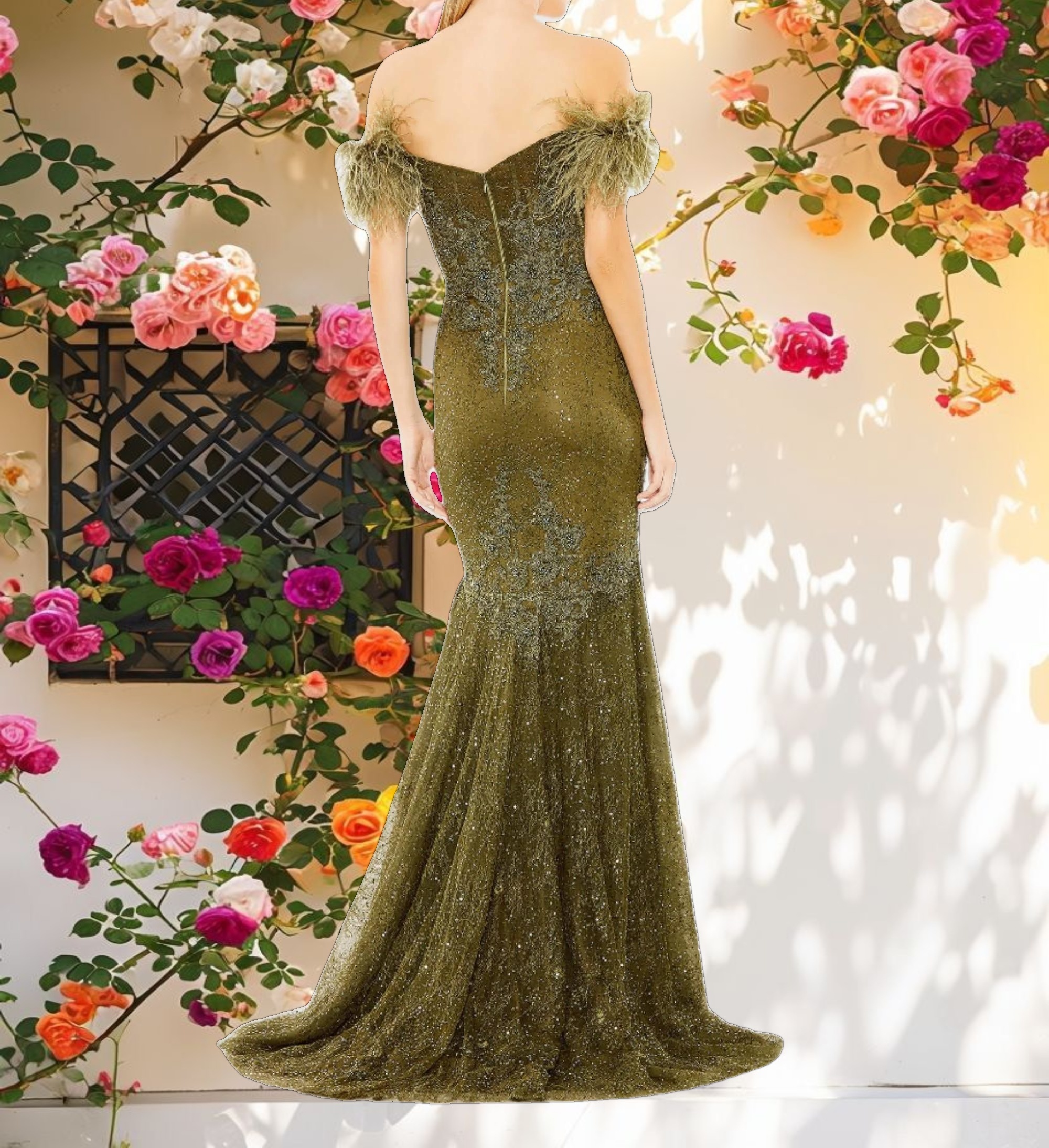 Embellished Sleeveless Gown