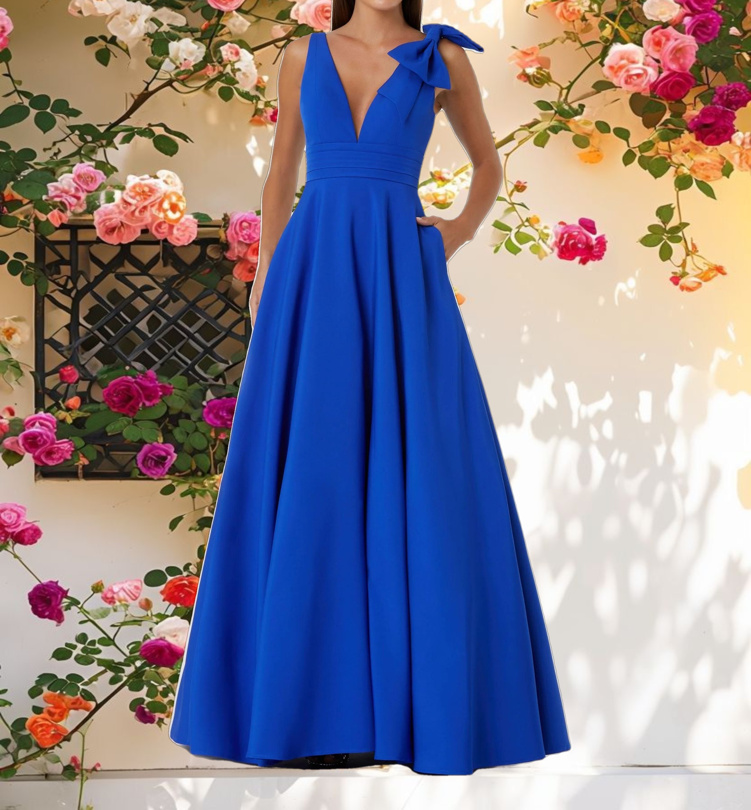 Elegant Crepe Ballgown