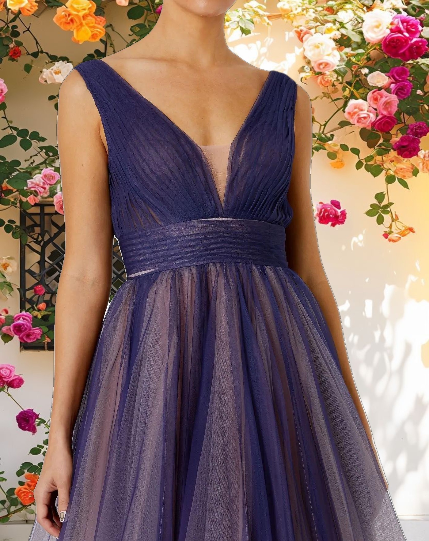 Ombre Tulle Ball Gown