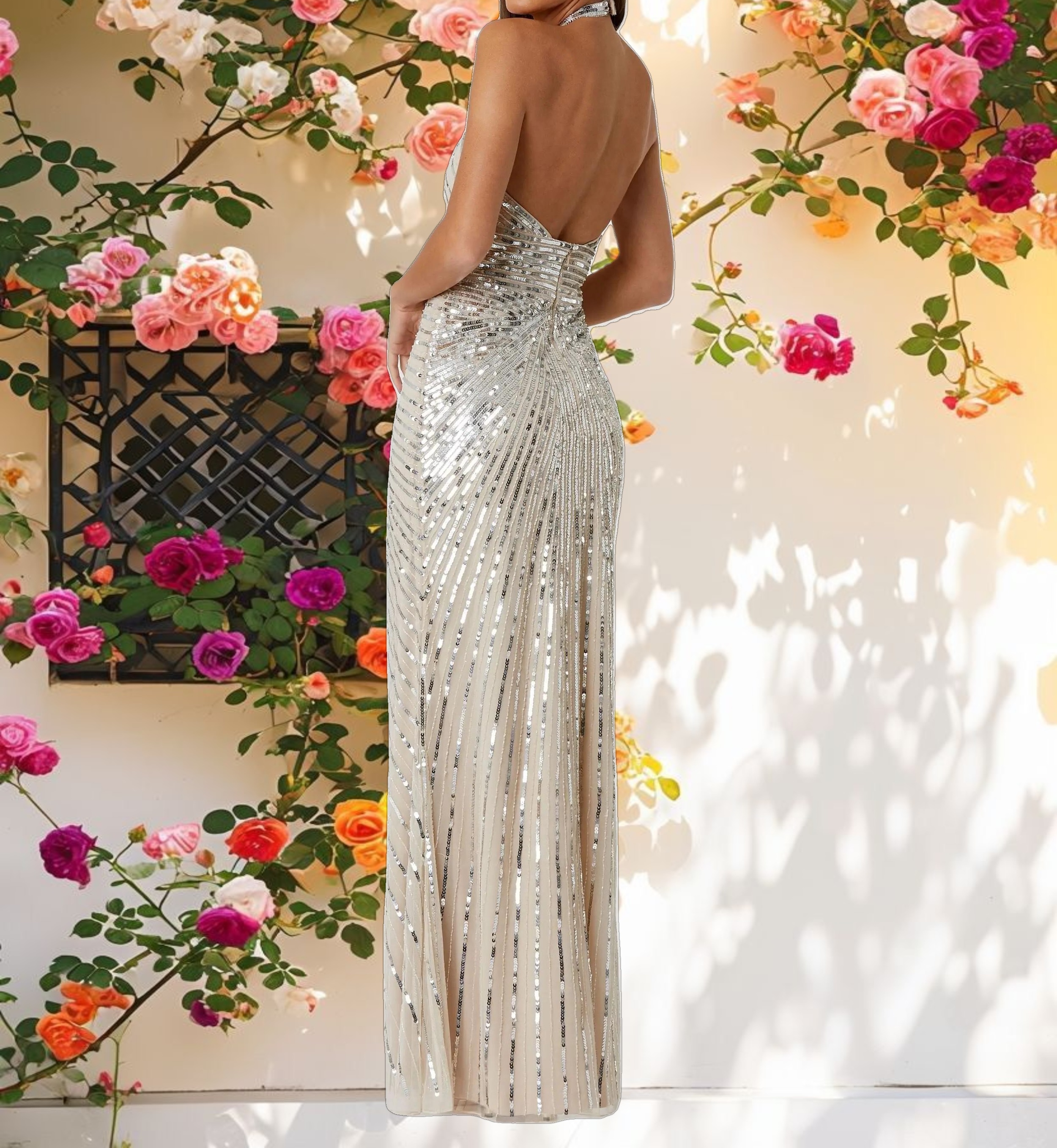 Dazzling Column Gown