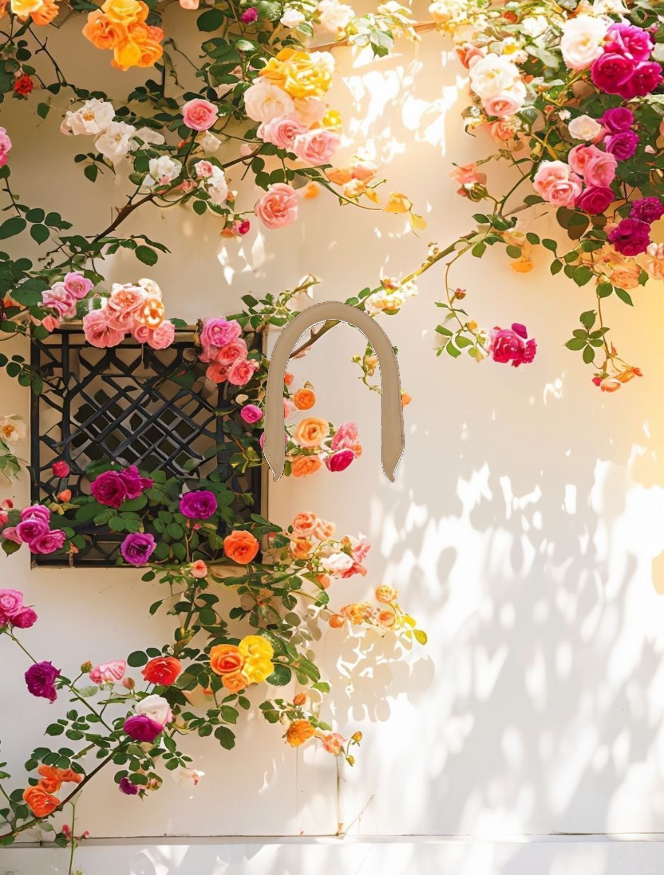 Angular Small Leather Handbag With Gold Hardware