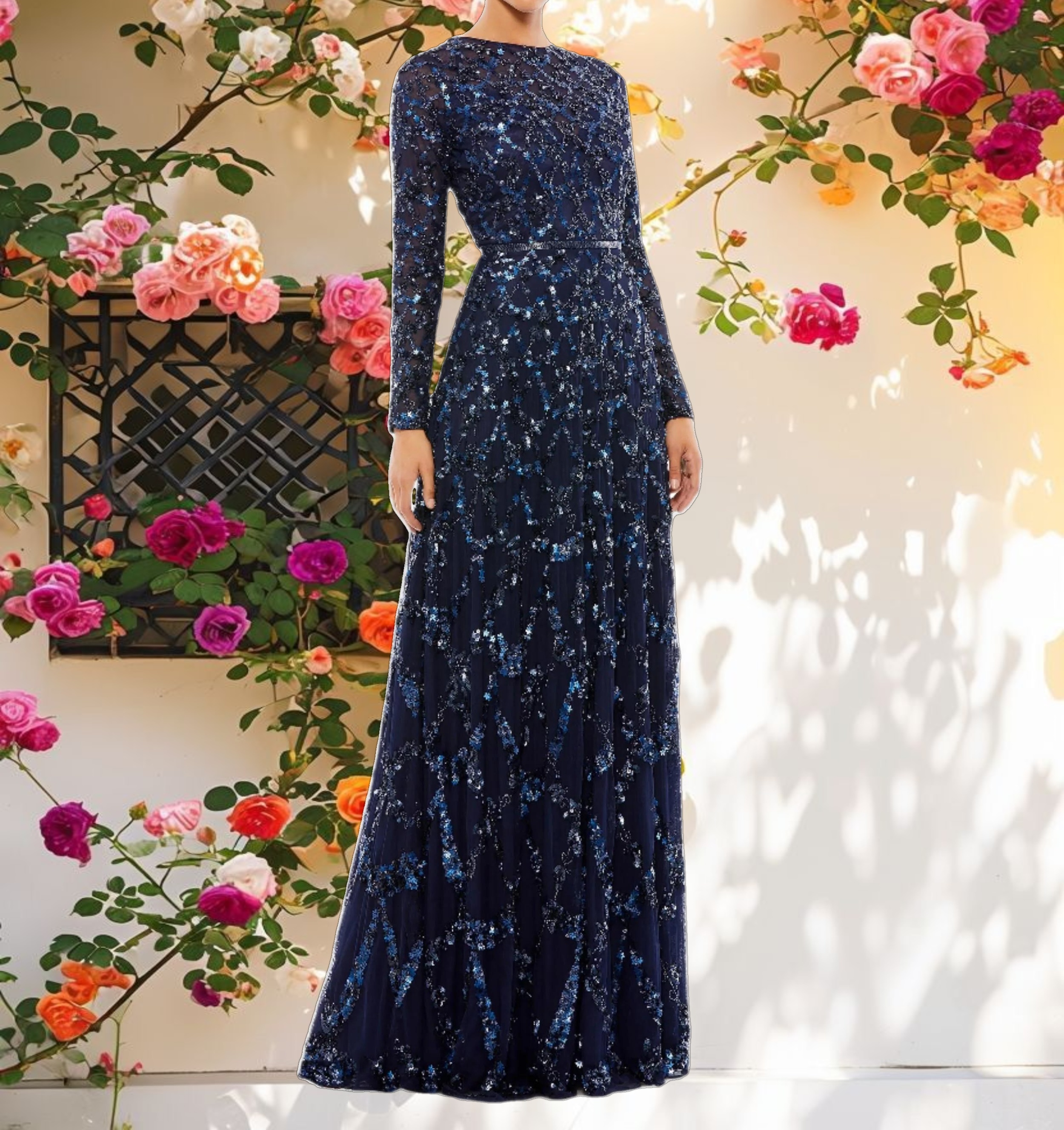 Stunning Embellished A-Line Gown