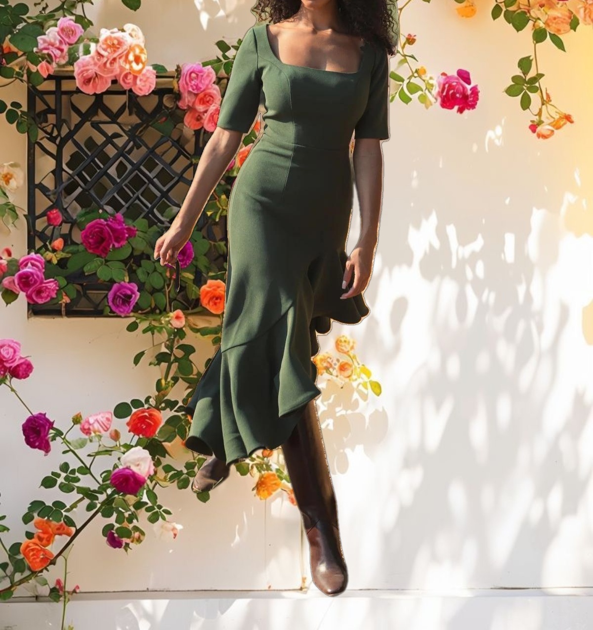 Asymmetrical Hem Dress