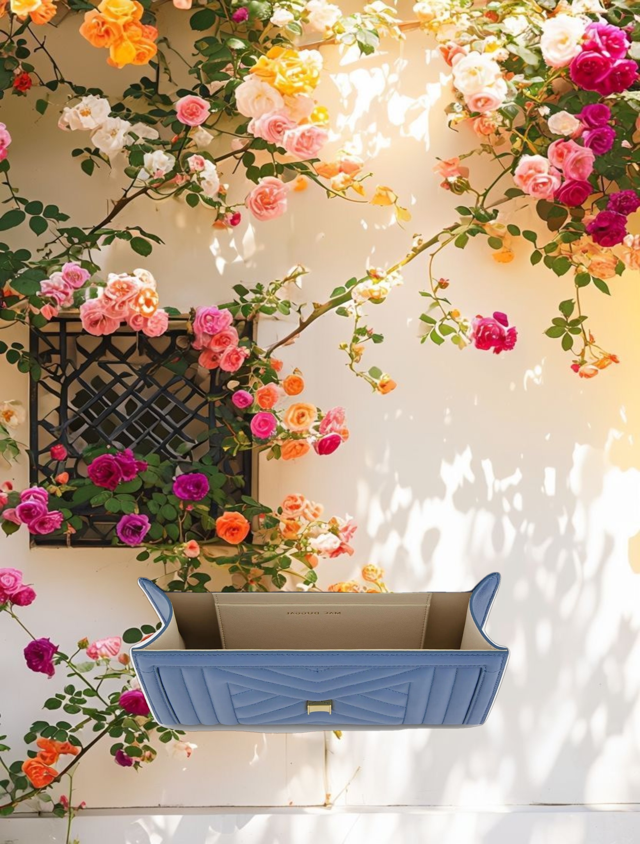 Quilted Napa Leather Handbag With Gold Chain