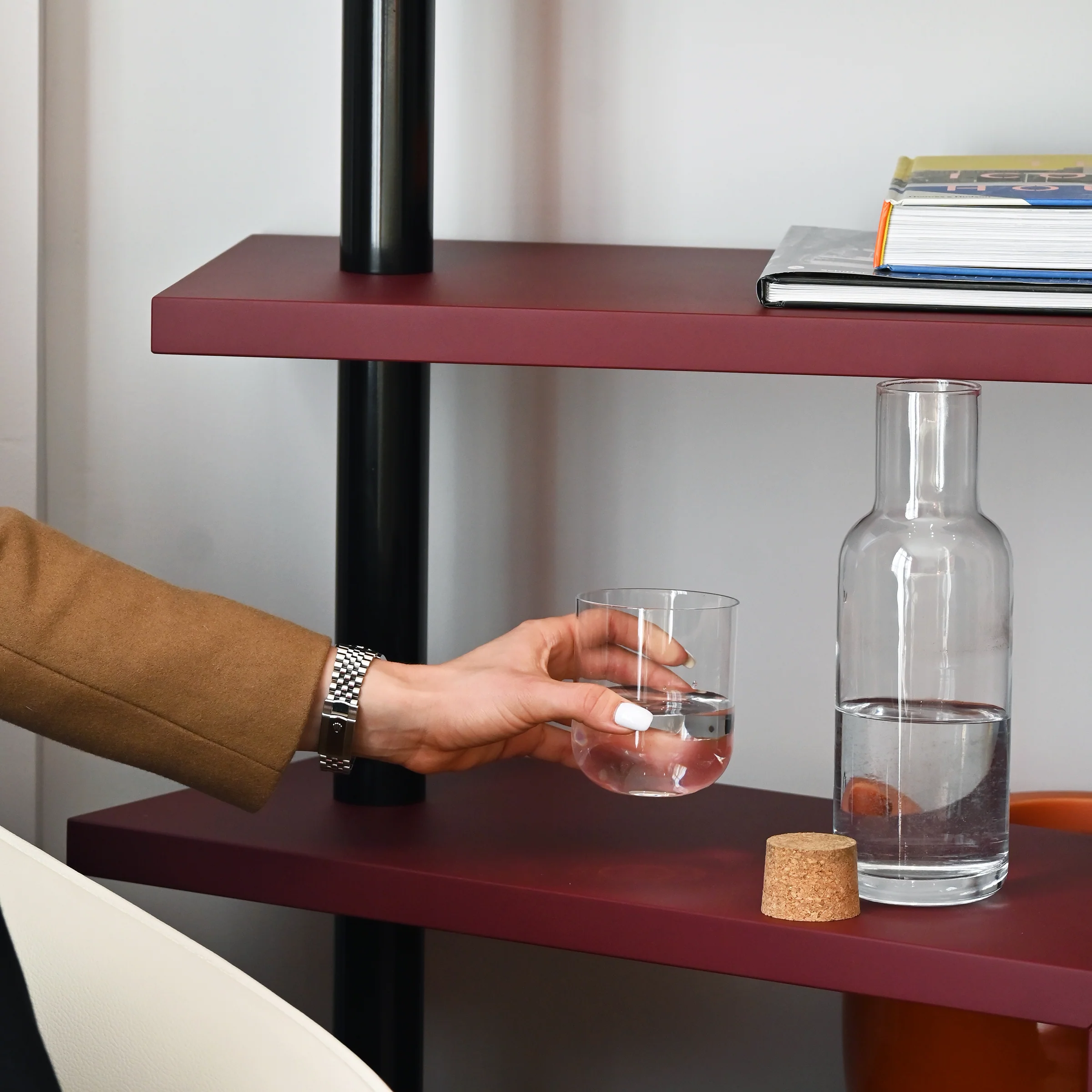 Italian Premium Glass Carafe with Cork Stopper | 34oz | Sublime