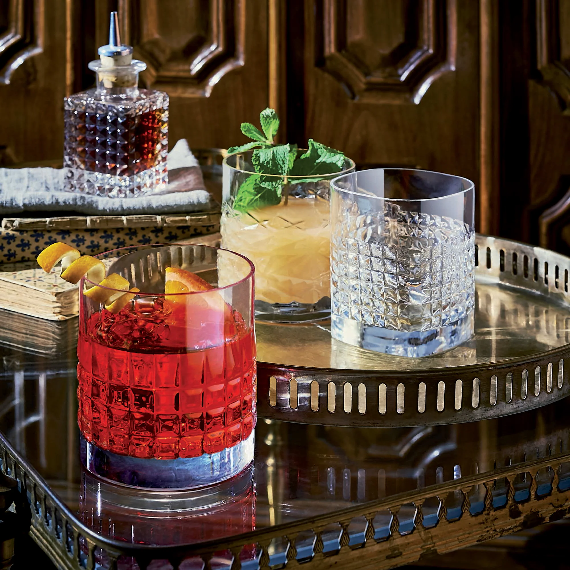 Italian Premium Charme DOF Whiskey Glasses | 12.75oz | Mixology | Set of 4