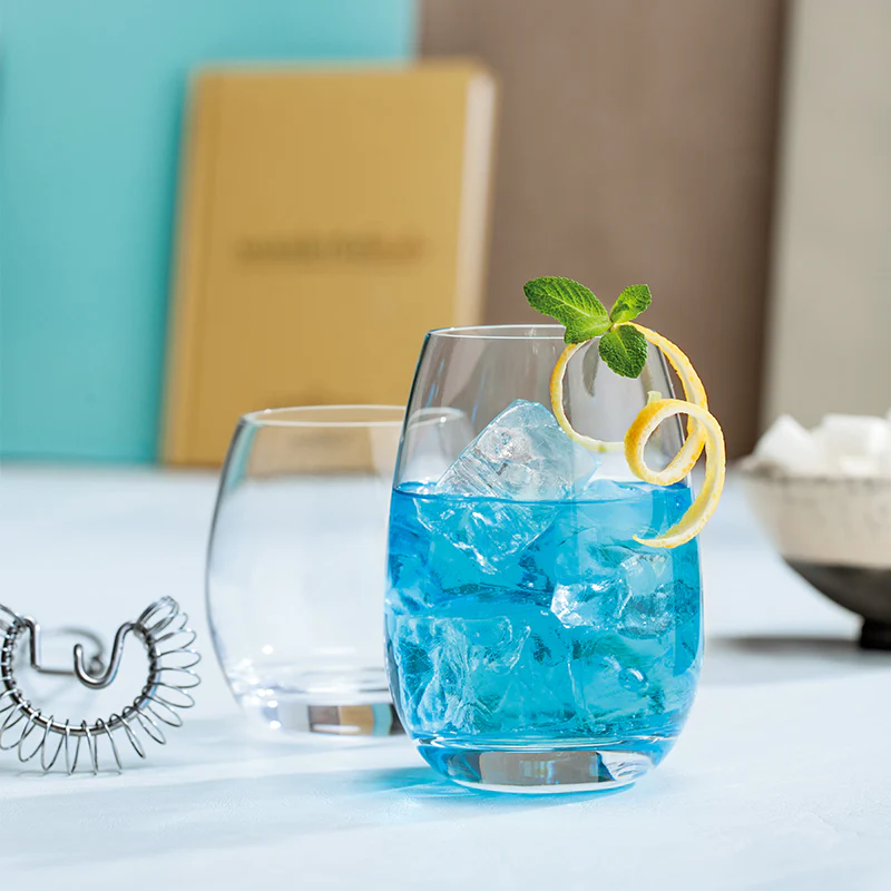 Italian Premium Stemless Wine Glasses | 15.5oz | Michelangelo Masterpiece | Set of 4