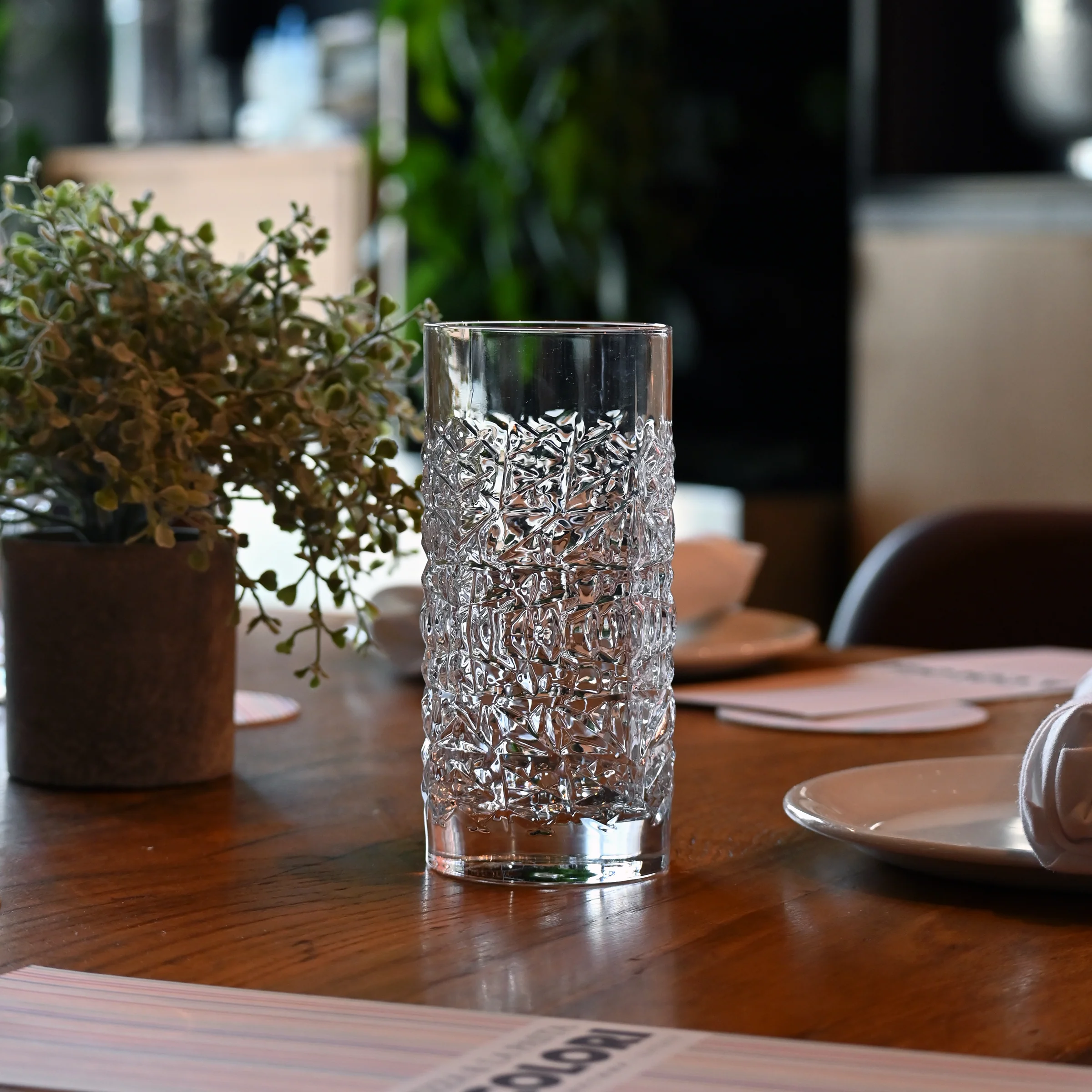 Italian Premium Textures Highball Glasses | 16.25oz | Mixology | Set of 4