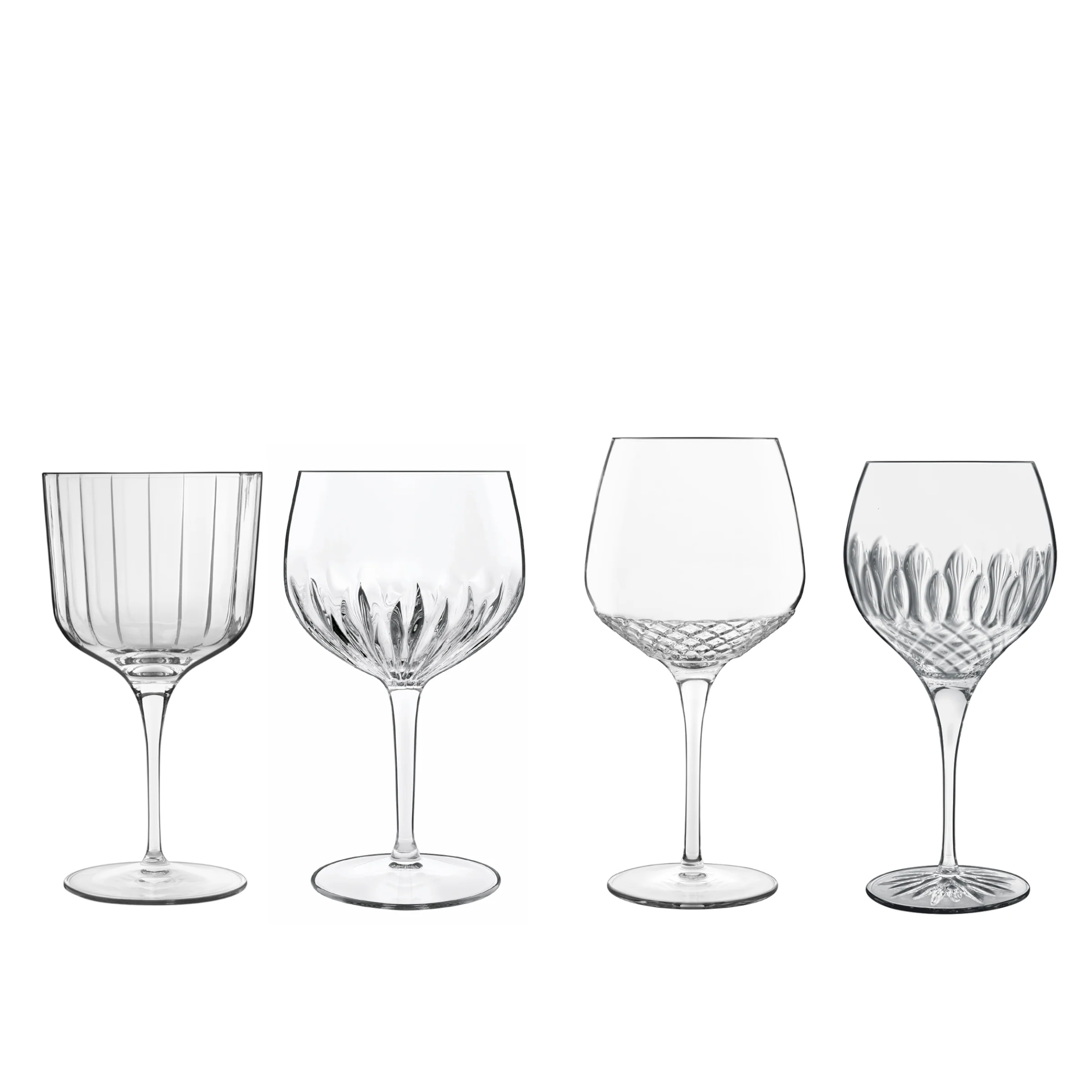 Italian Premium Assorted Gin Glasses | Mixology | 4pc Set
