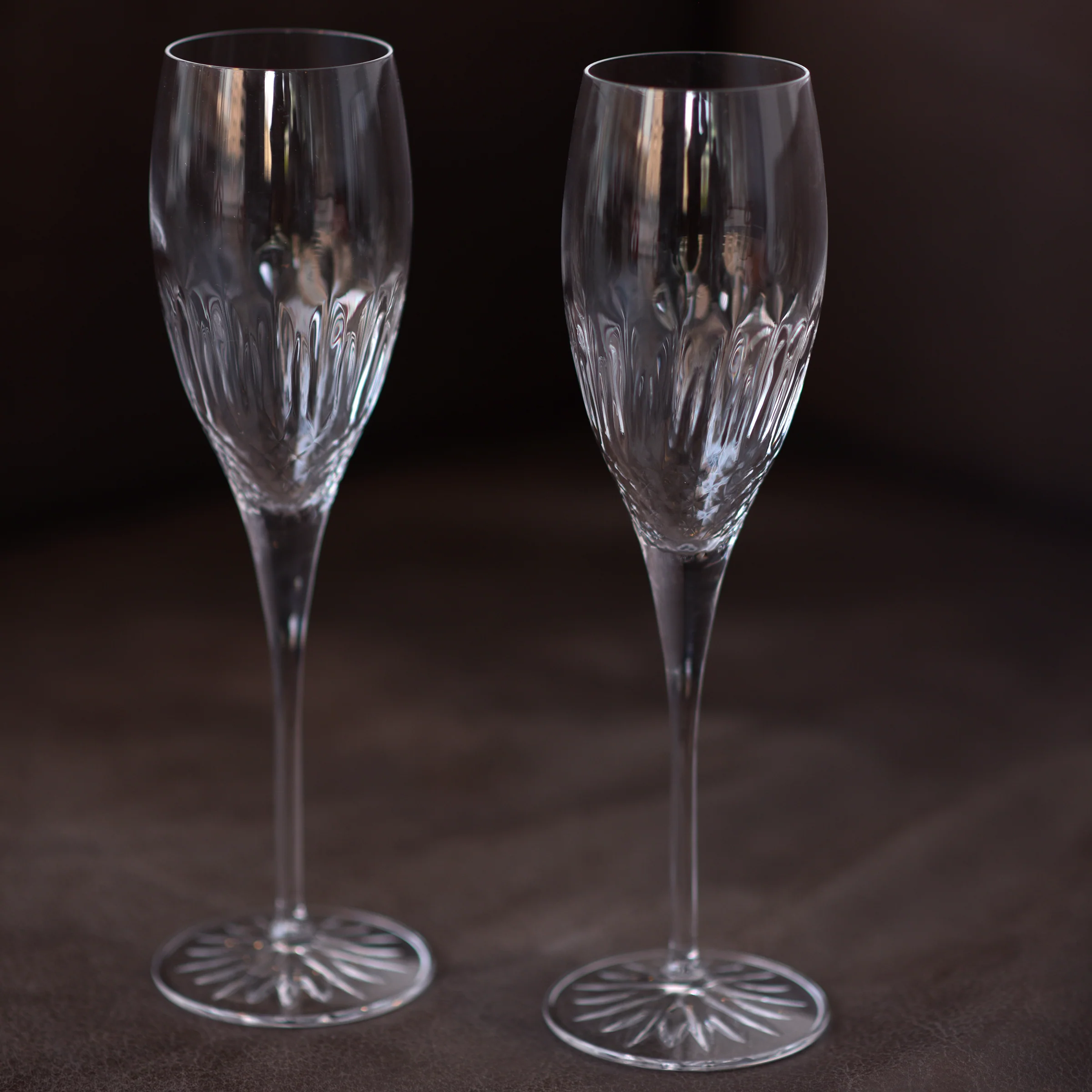 Italian Premium Champagne Glasses | 7.5oz | Diamante | Set of 4