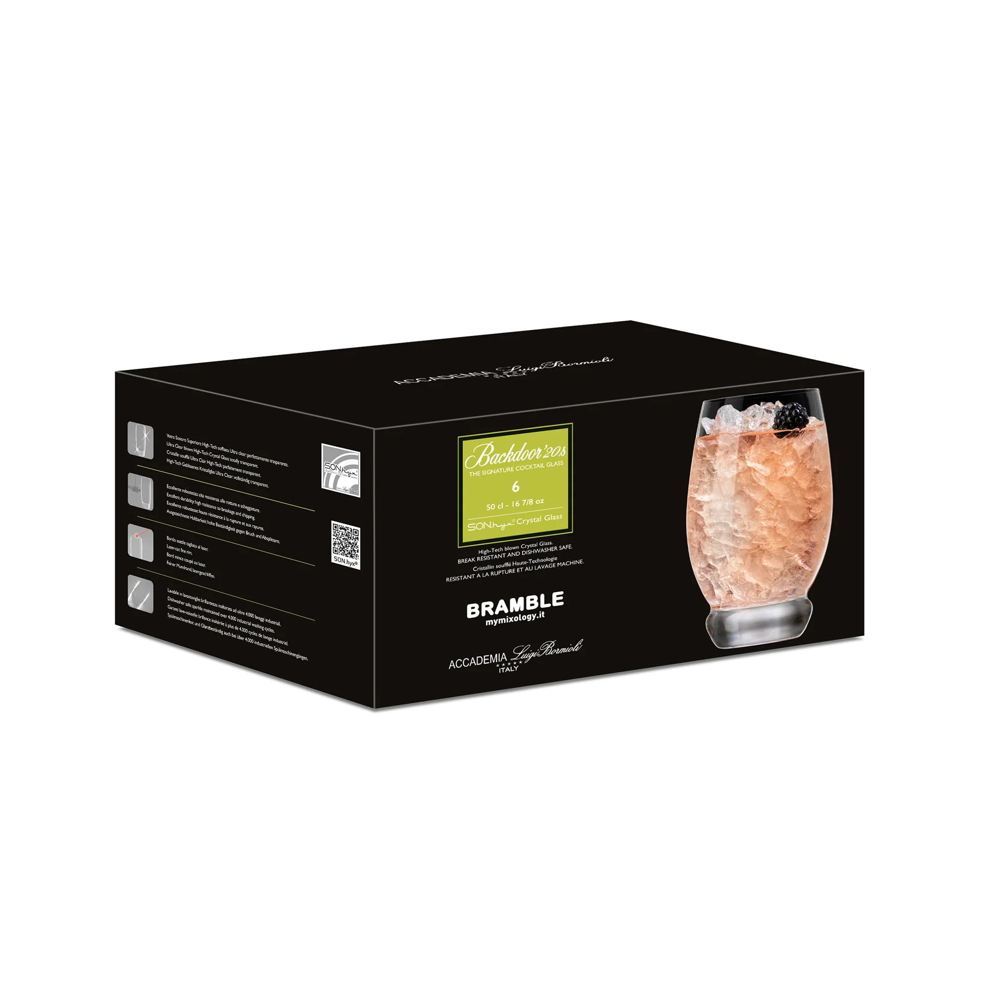 Italian Premium Bramble Highball Glasses | 16.75oz | Backdoor '20s | Set of 6