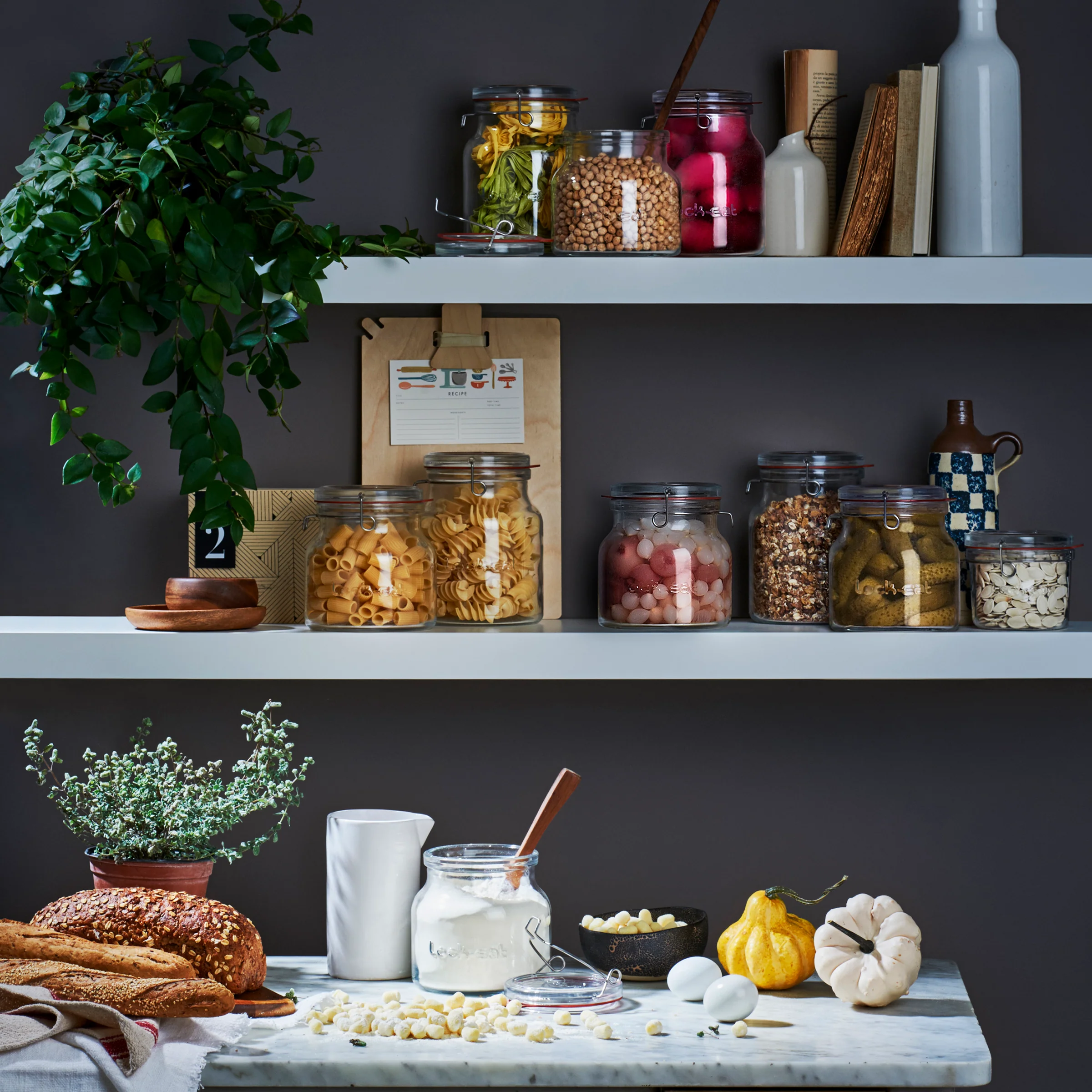 Italian Premium Handy Canning & Food Jar | 67.75oz | Lock-Eat | 1 Piece