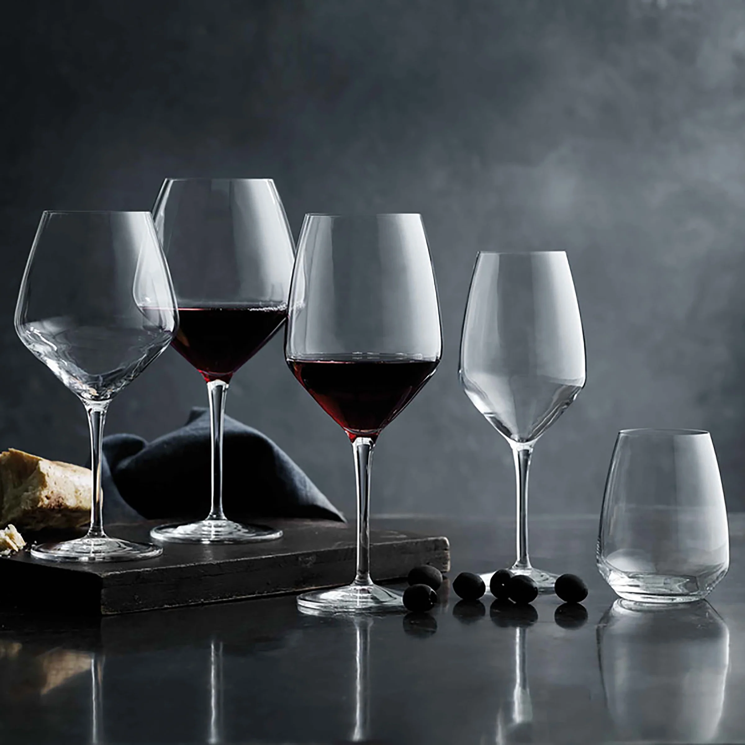 Italian Premium Riesling Stemless Wine Glasses | 14oz | Atelier | Set of 6