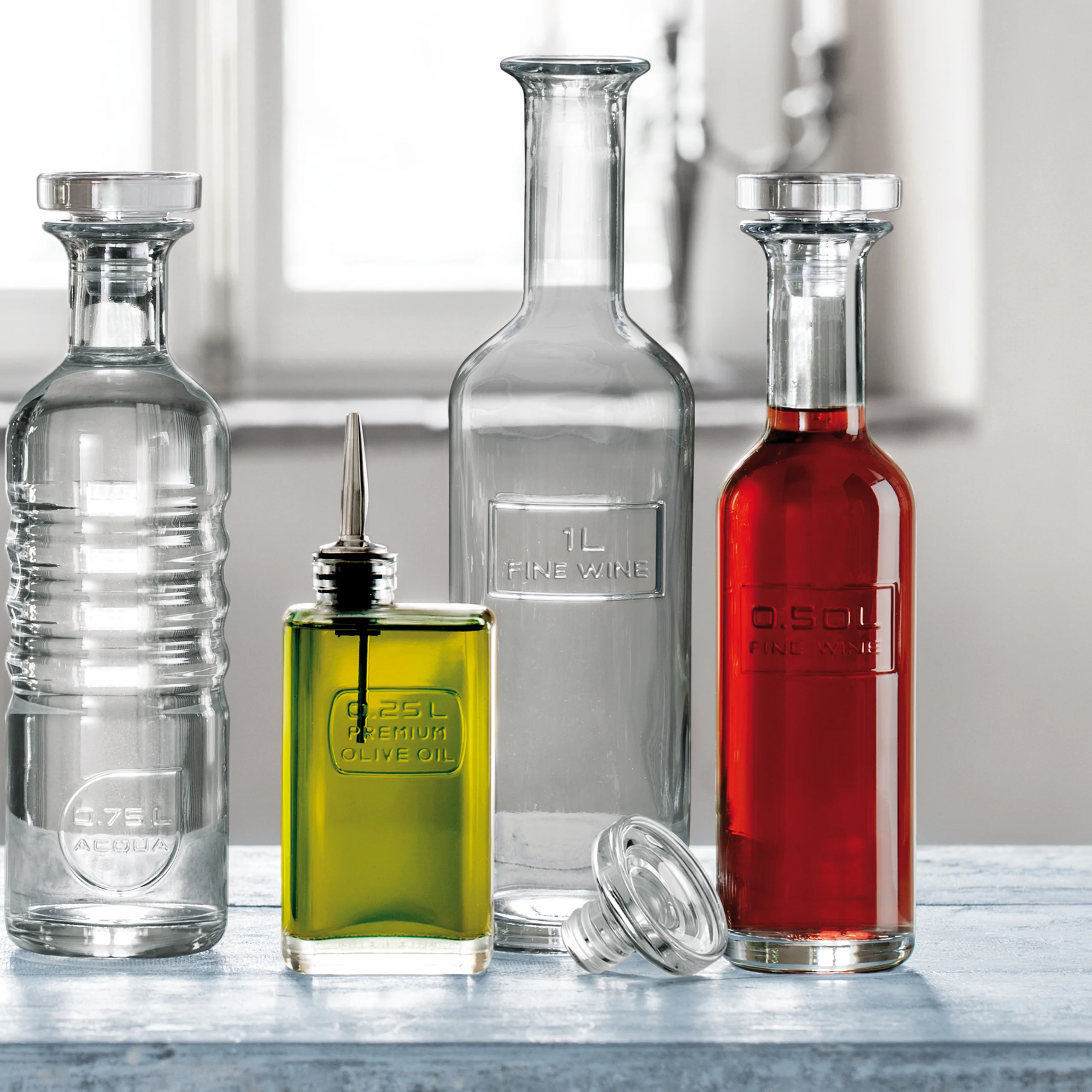 Optima 8.5 oz Premium Olive Oil Bottle with Silicone / Stainless Steel Pourer (1 Piece)