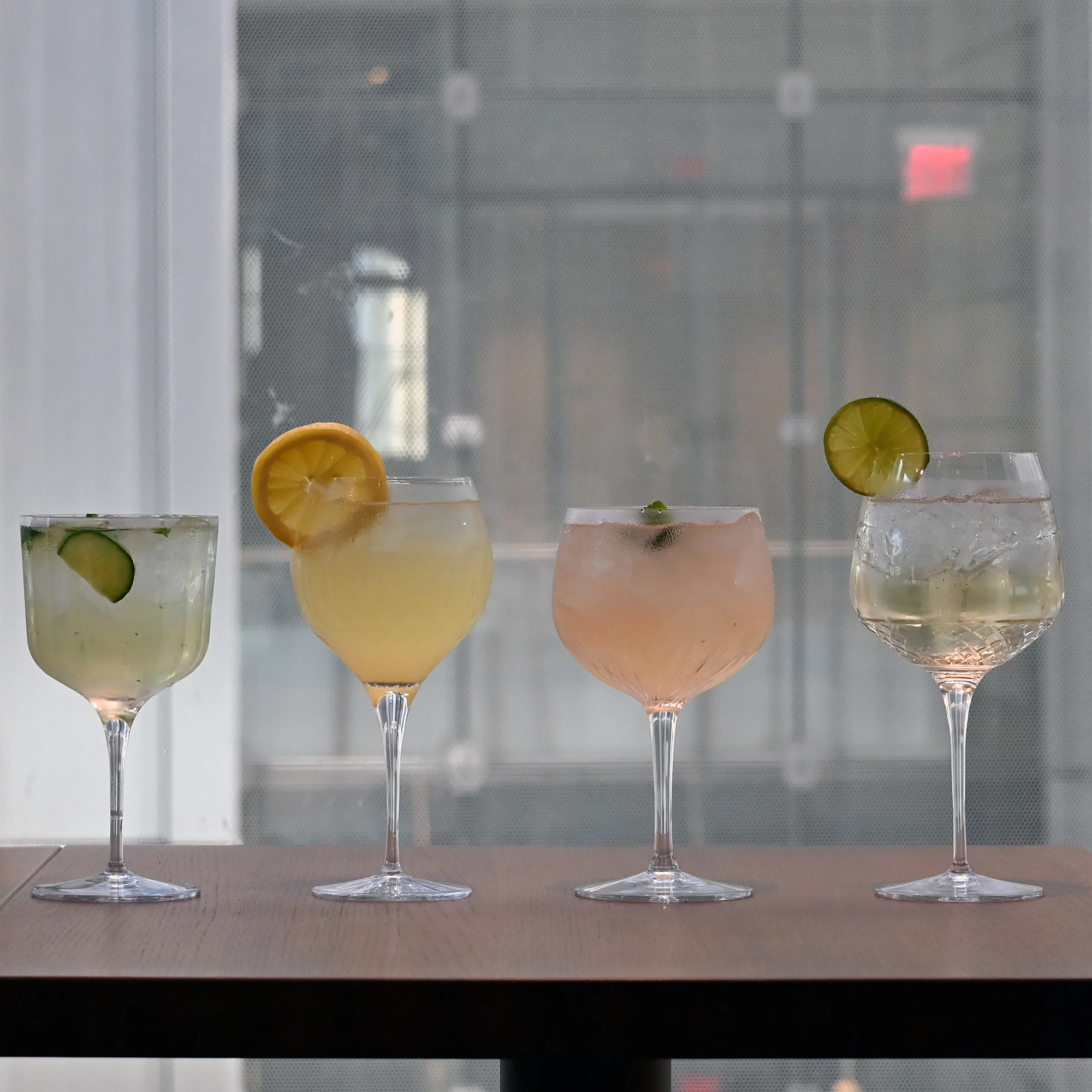 Italian Premium Assorted Gin Glasses | Mixology | 4pc Set