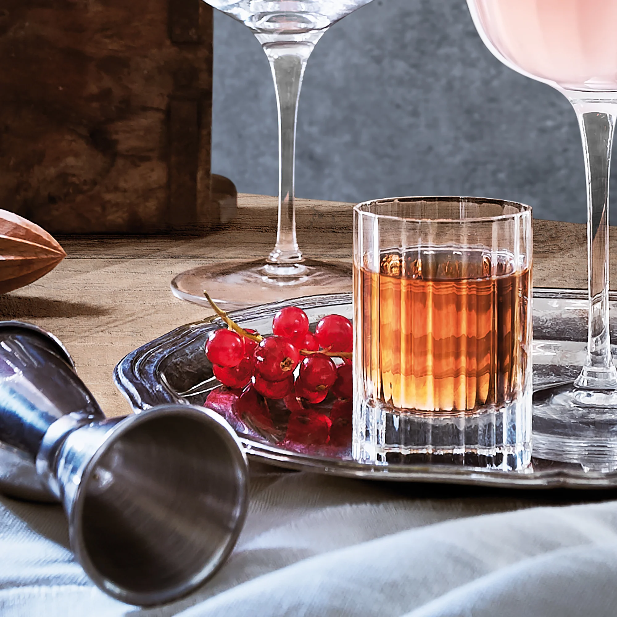 Italian Premium Retro Shot Glasses | 2.25oz | Bach | Set of 4