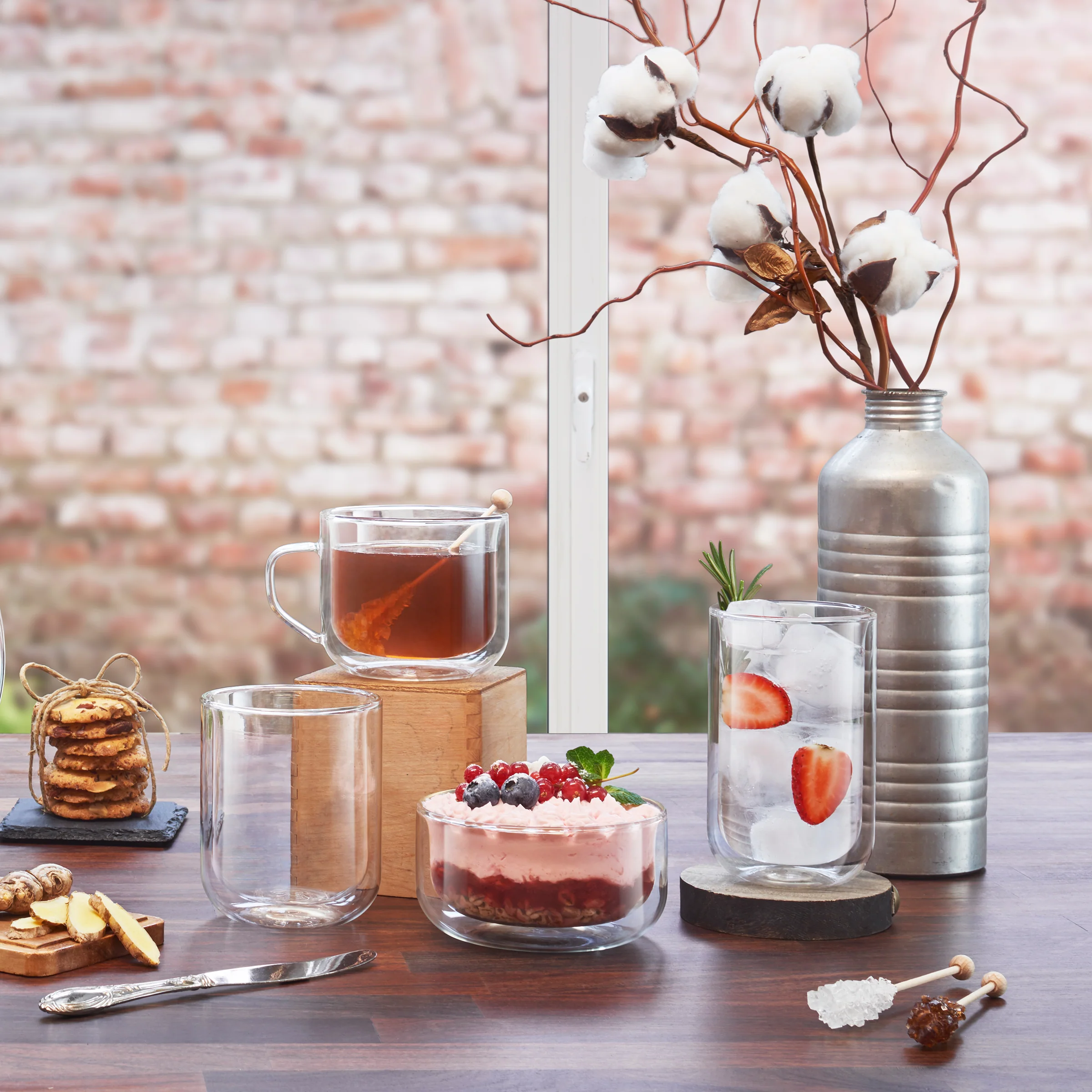 Thermic Sublime 13.5 oz Beverage Drinking Glasses (Set of 2)