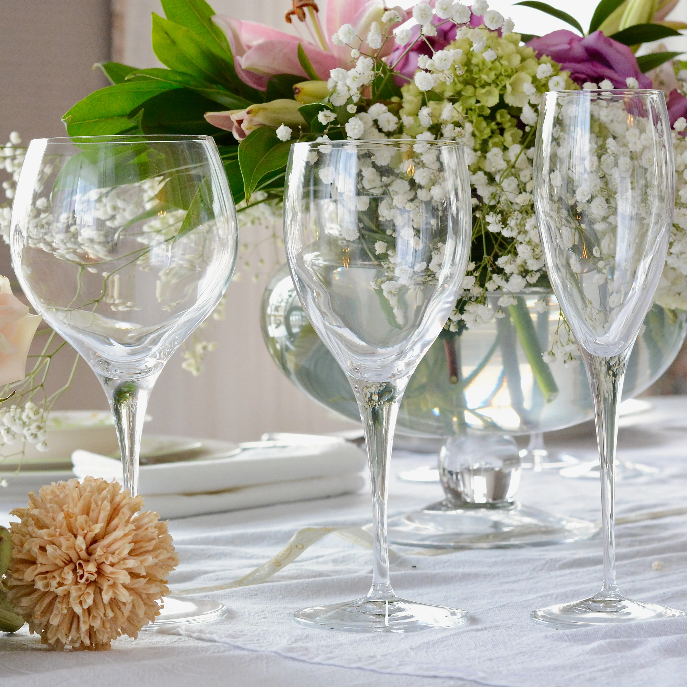 Italian Premium Riesling White Wine Glasses | 12.75oz | Michelangelo Masterpiece Gold Label | Set of 4