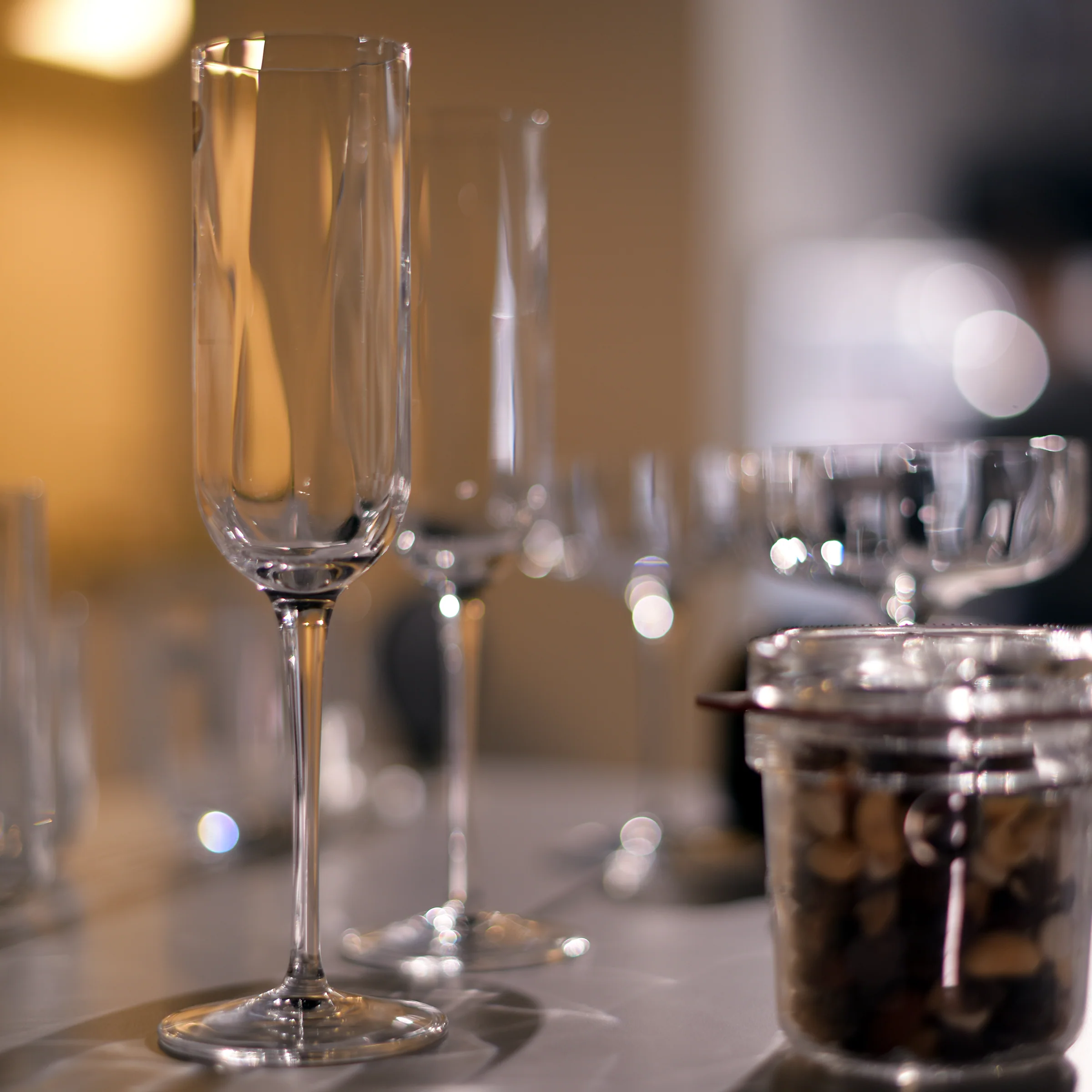 Italian Premium Flute Glasses | 7oz | Jazz |Set of 4