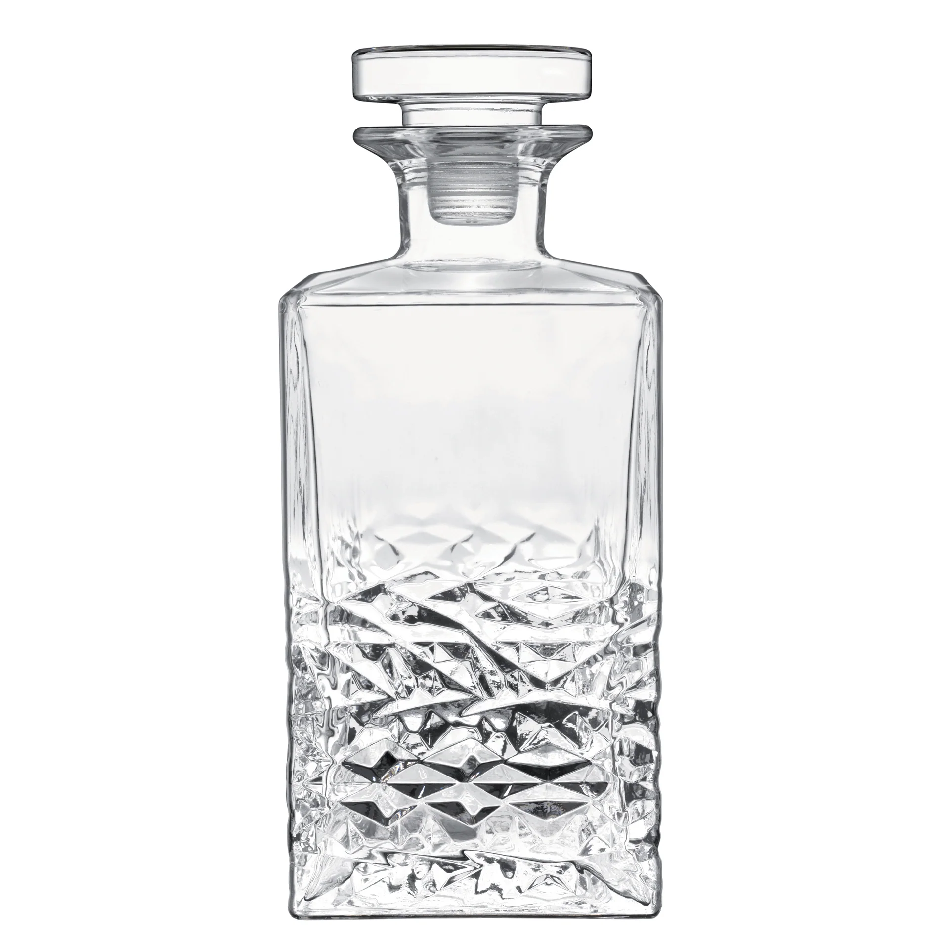 Mixology 25.25 oz Textures Spirits Decanter with Airtight Glass Stopper (1 Piece)