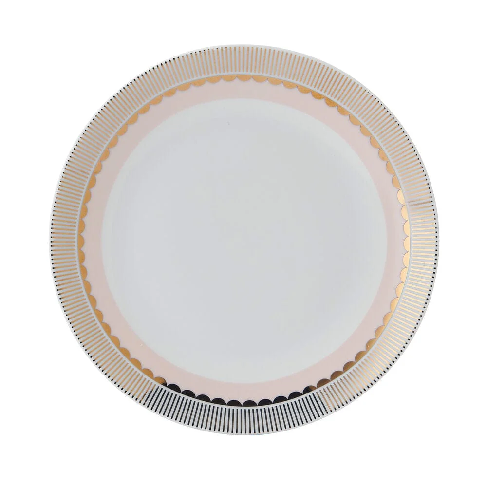 Darbie Angell Golden Charm Metallic 12 Piece Dinnerware Set, Service for 4