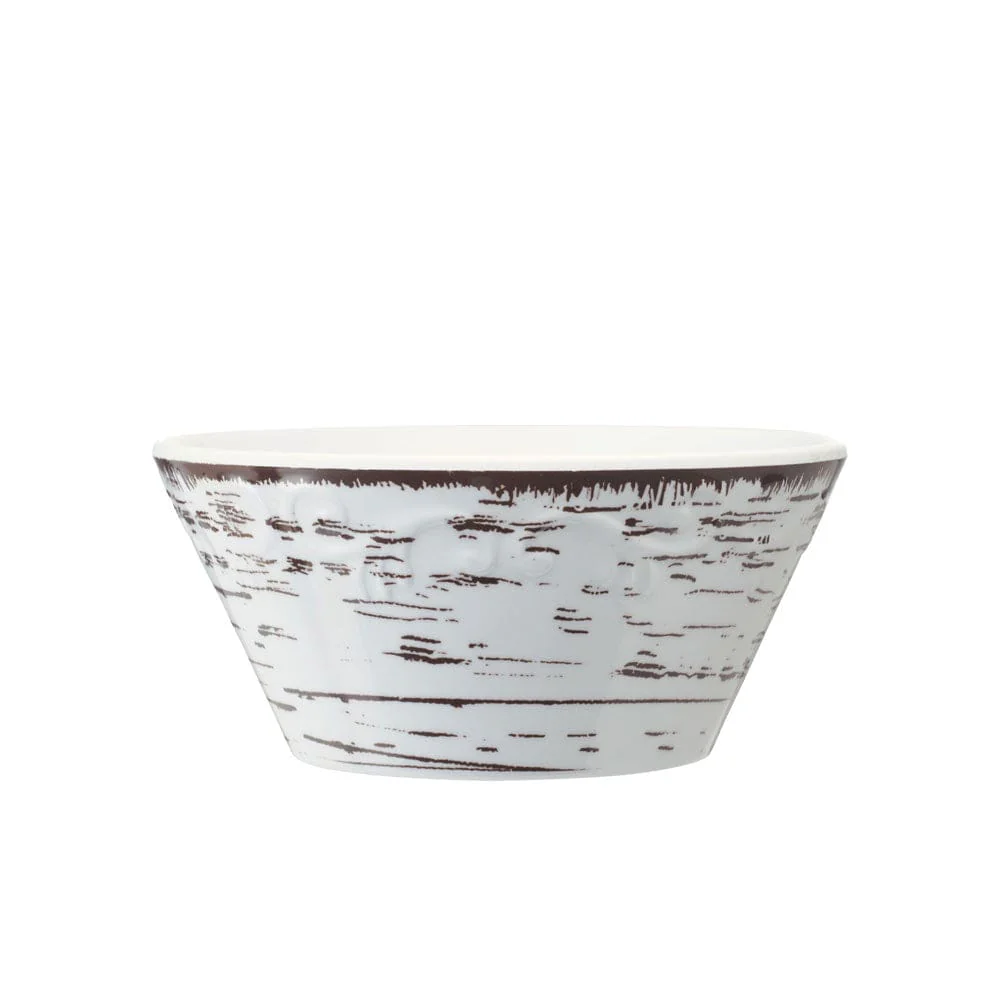 Trellis White 12 Piece Outdoor Melamine Dinnerware Set, Service for 4