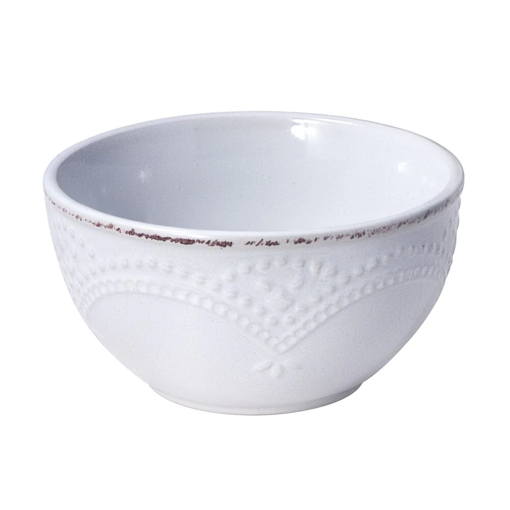 French Lace White Set of 4 Fruit Bowls