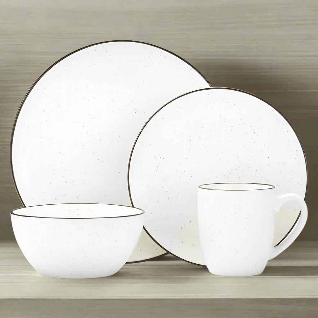 Juliana Cream 16 Piece Dinnerware Set, Service for 4