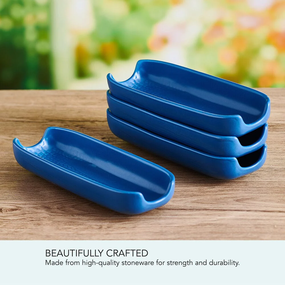 Callie Blue Set of 4 Corn Dishes