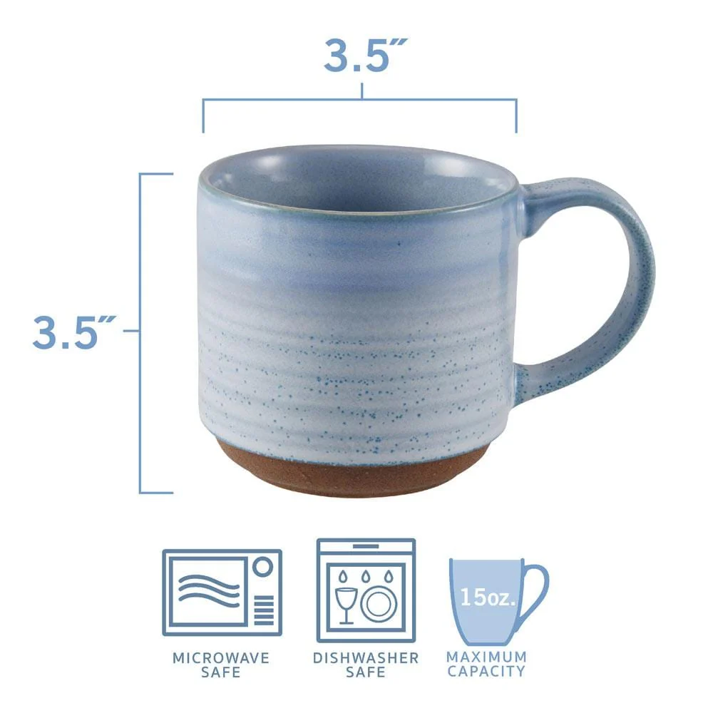 Brushed Set of 6 Reactive Mugs, Assorted