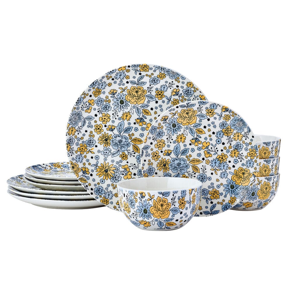 Vibrant Garden 12 Piece Dinnerware Set, Service for 4