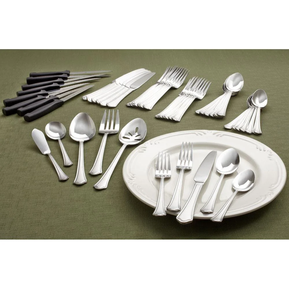 Capri Frost 53 Piece Flatware Set, Service for 8