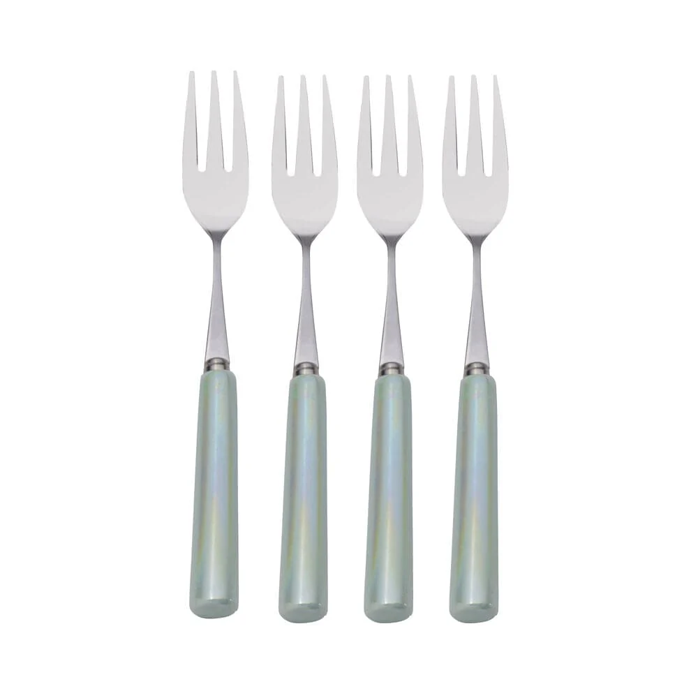 Serenity Ceramic Handle Set of 4 Appetizer Forks